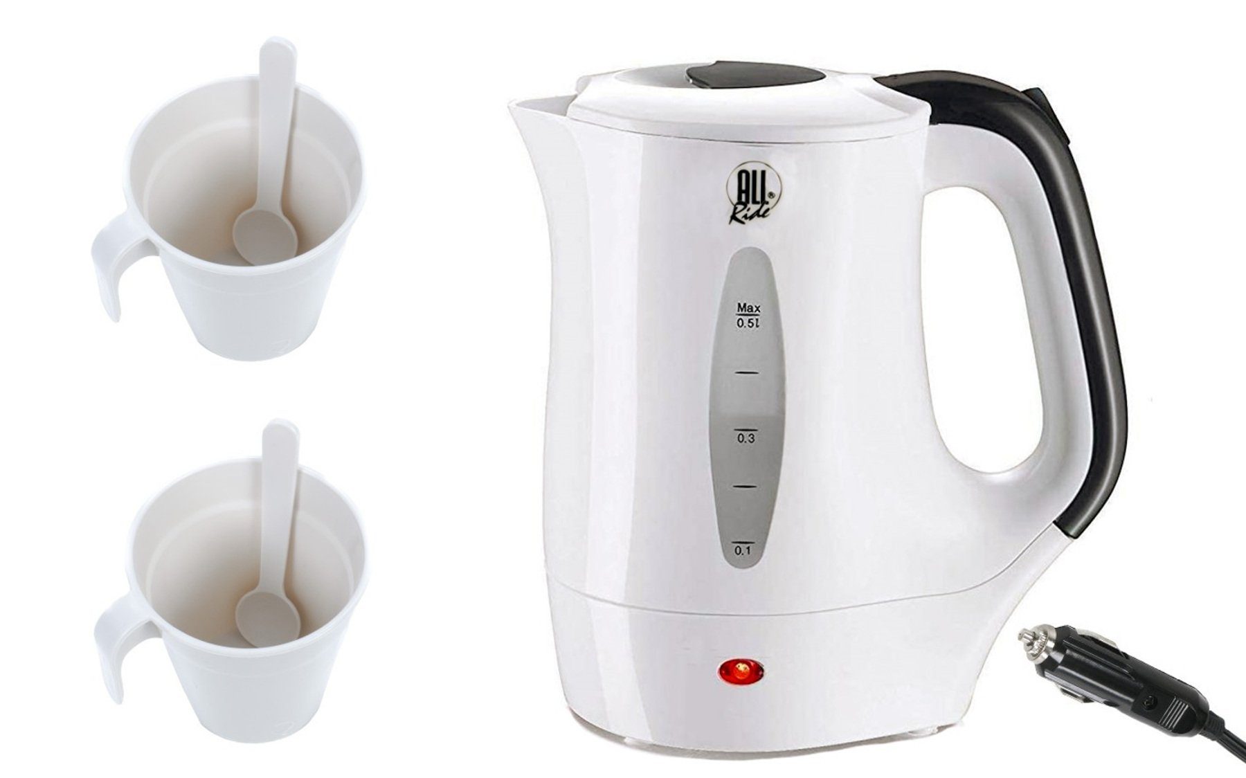 All Ride Reise-Wasserkocher Wasserkocher für LKW, Wohnmobil, 300 W, Wasserkocher 24 Volt