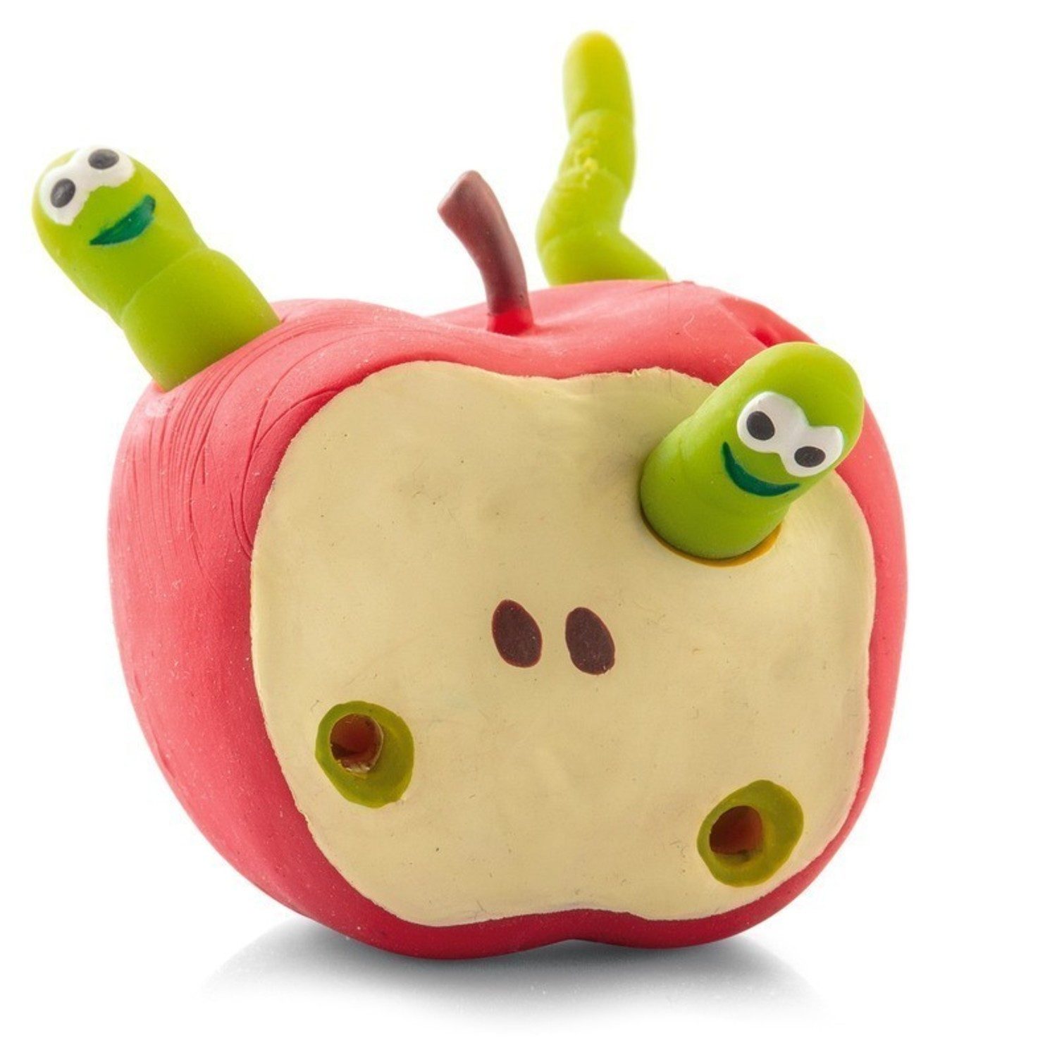 Spielball Apfel mit Würmern Stressball