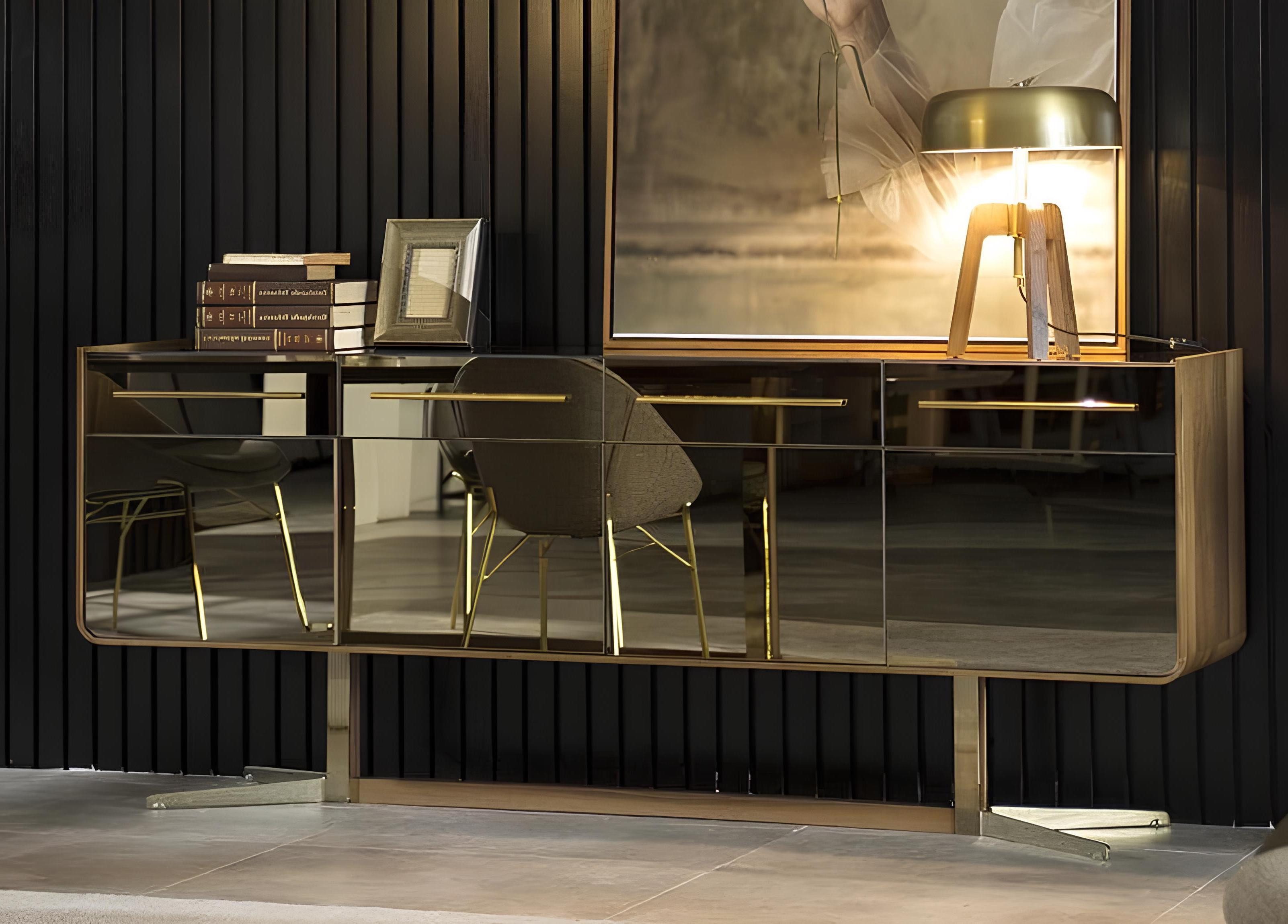 Xlmoebel Kommode Möbelset mit Spiegel und gespiegelten Fronten (1 St., Anrichte), Hergestellt in Europa