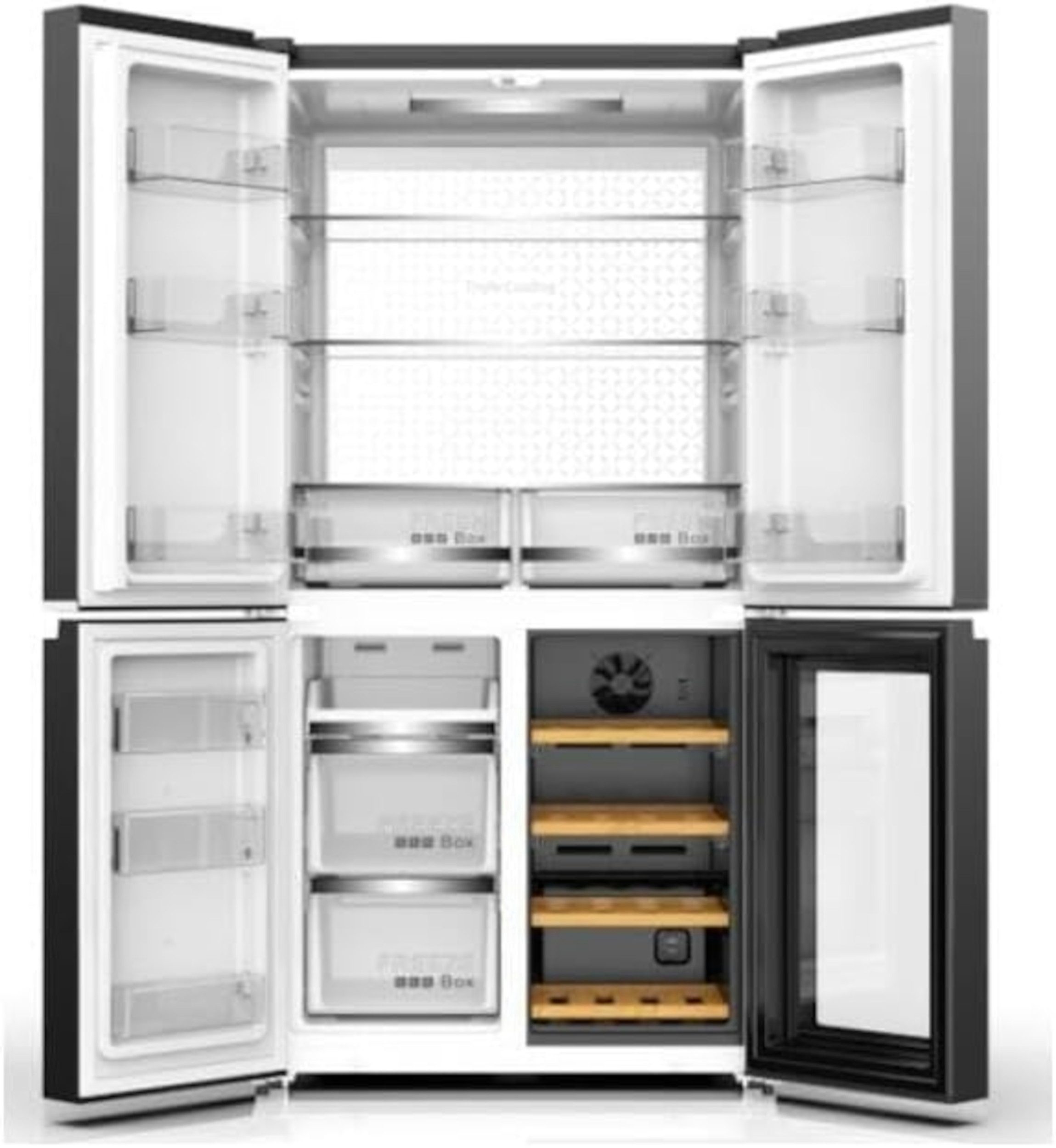 Wolkenstein Multi Door WCD595EWTSNF ST, Weinschrank, Dry Zone, Moist Zone, NoFrost