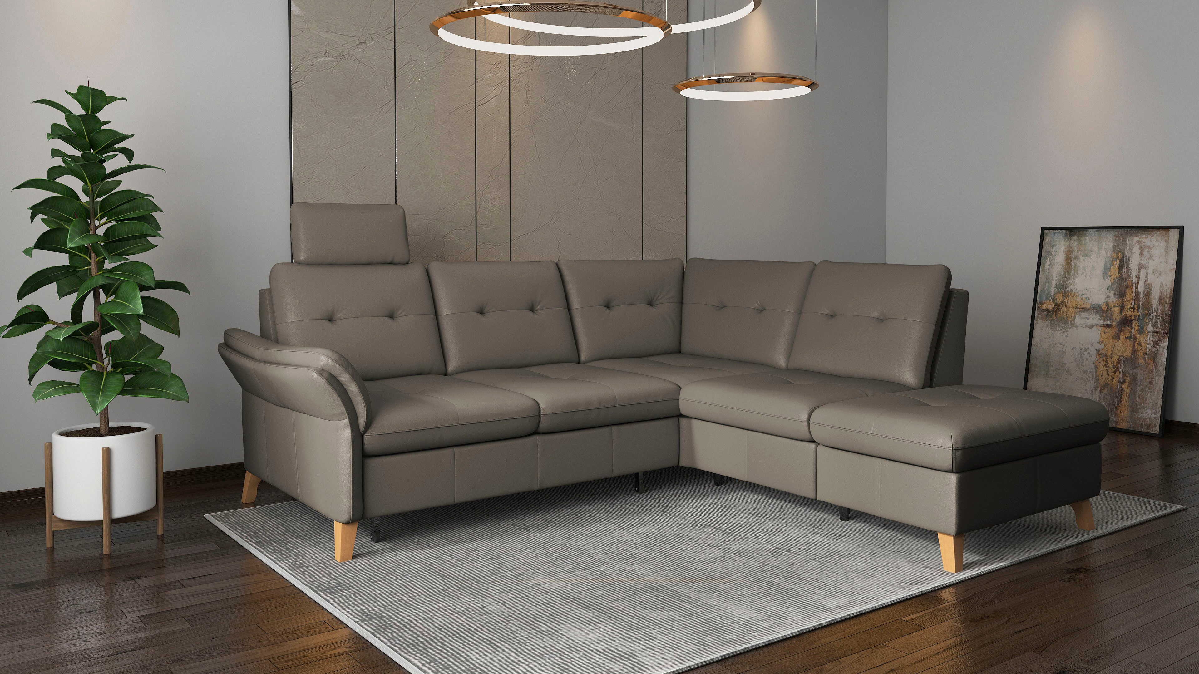 sit&more Ecksofa "Göteborg" Sitztiefenverstellung und Federkern, wahlweise günstig online kaufen