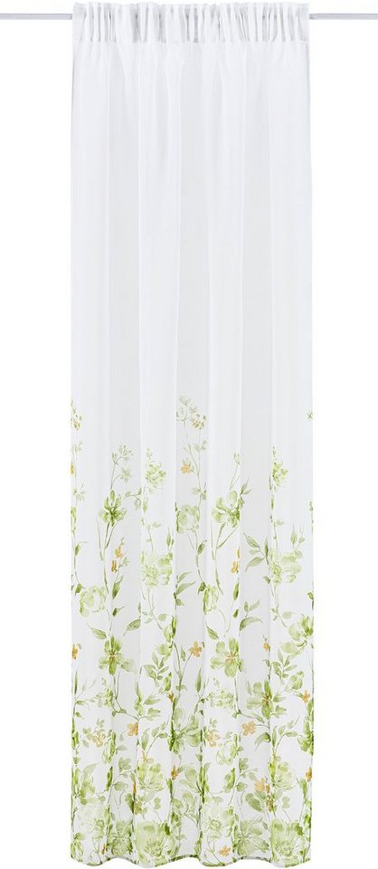 Gardine Kaya, Leonique, Multifunktionsband (1 St), transparent, transparent,  mit Blumendesign, verschiedene Größen