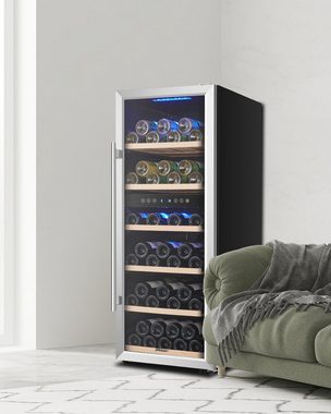 kalamera Weinkühlschrank KRC-73BSS-1, für 73 Standardflaschen á 0,75l,2 Zonen