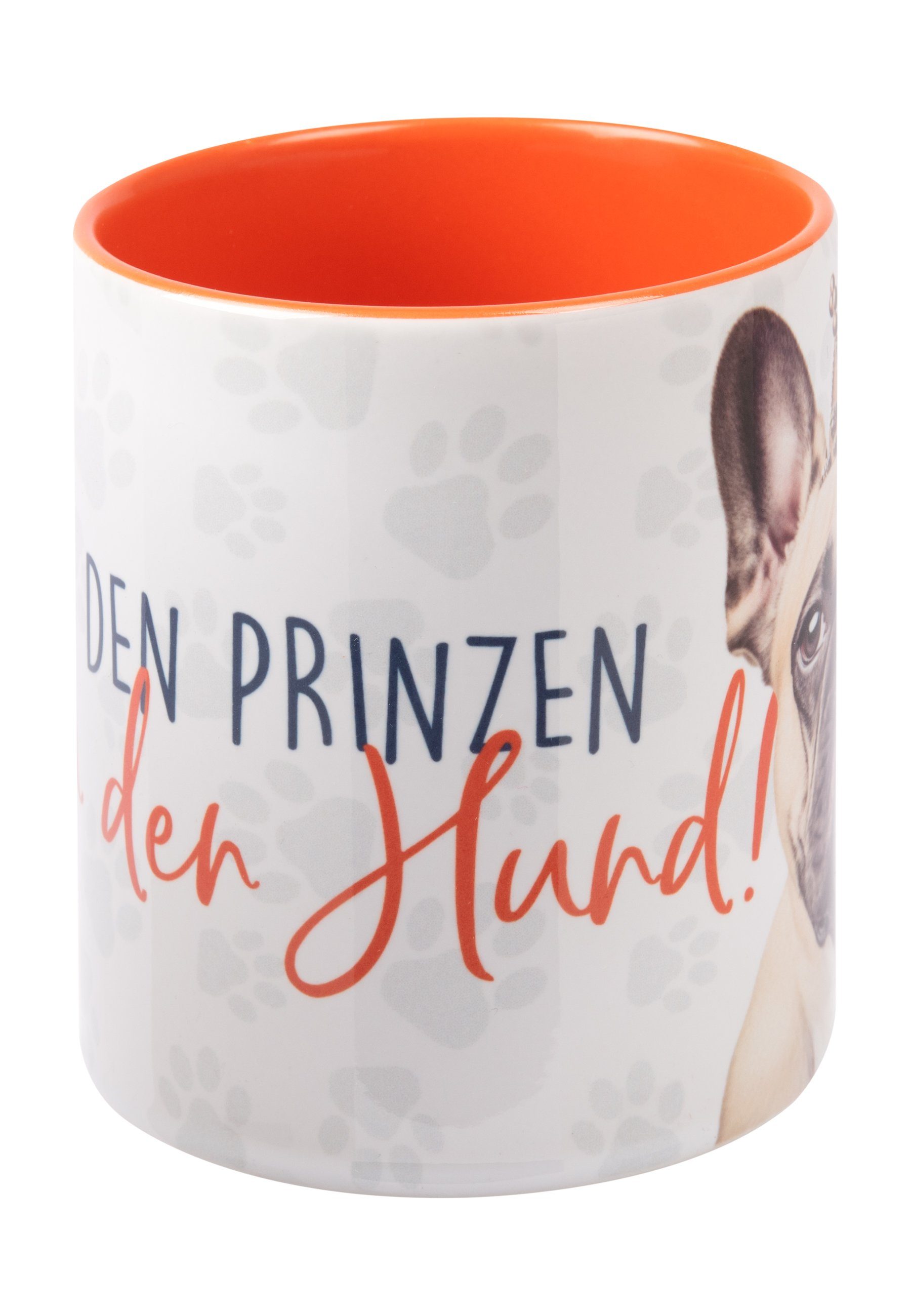 Hunde United den Tasse Weiß Keramik Prinzen Vergiss Tasse - Labels® Orange Keramik ml, 320 Mops