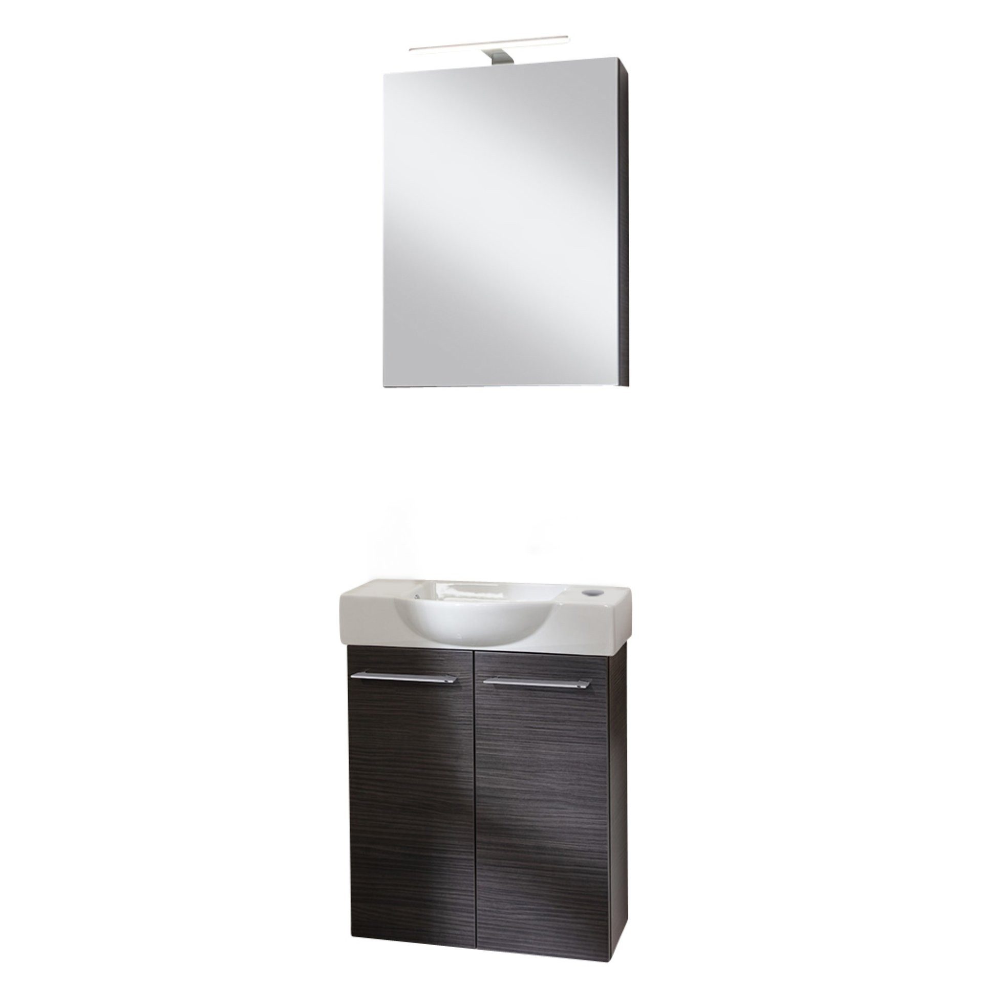 FACKELMANN Badmöbel-Set Gäste-WC-Set, Waschtischkombination, Badezimmermöbelset, B.PERFEKT