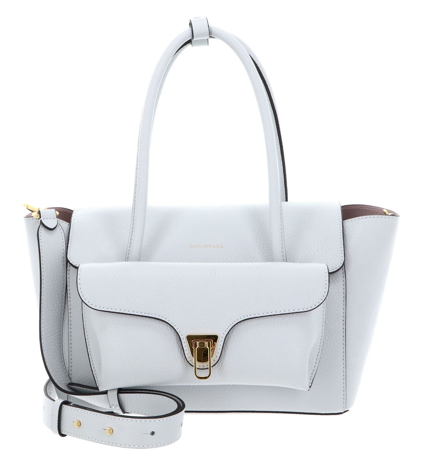 COCCINELLE Handtasche Grained Leather Handbag (Set, 2-tlg), aus echtem Rindsleder