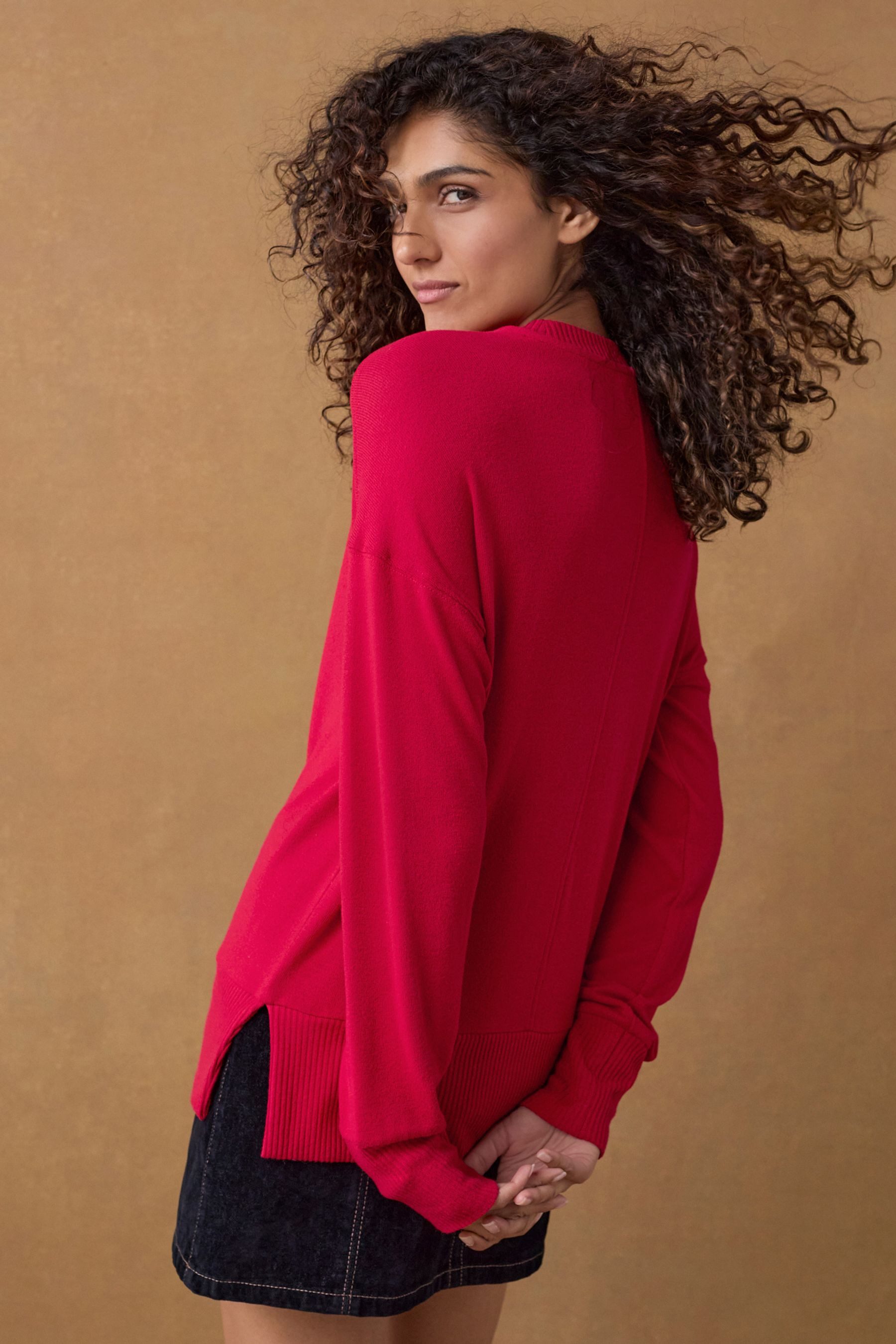 Next Rundhalspullover Weicher Rundhalspullover mit Nahtdetail (1-tlg) günstig online kaufen