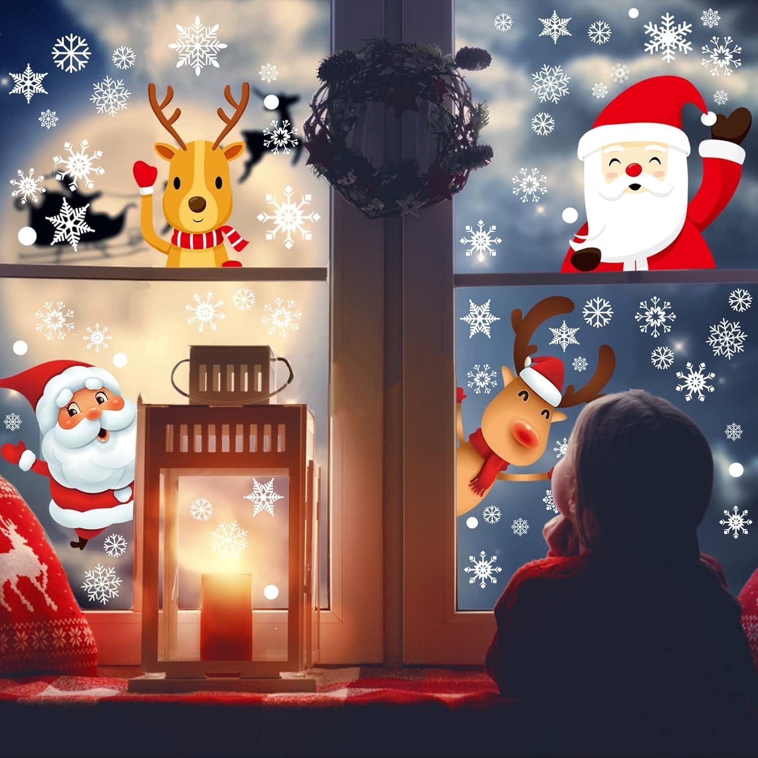 Dekohänger Weihnachtsdeko Fenster Weihnachten Schneeflocken Aufkleber 4 Sheets
