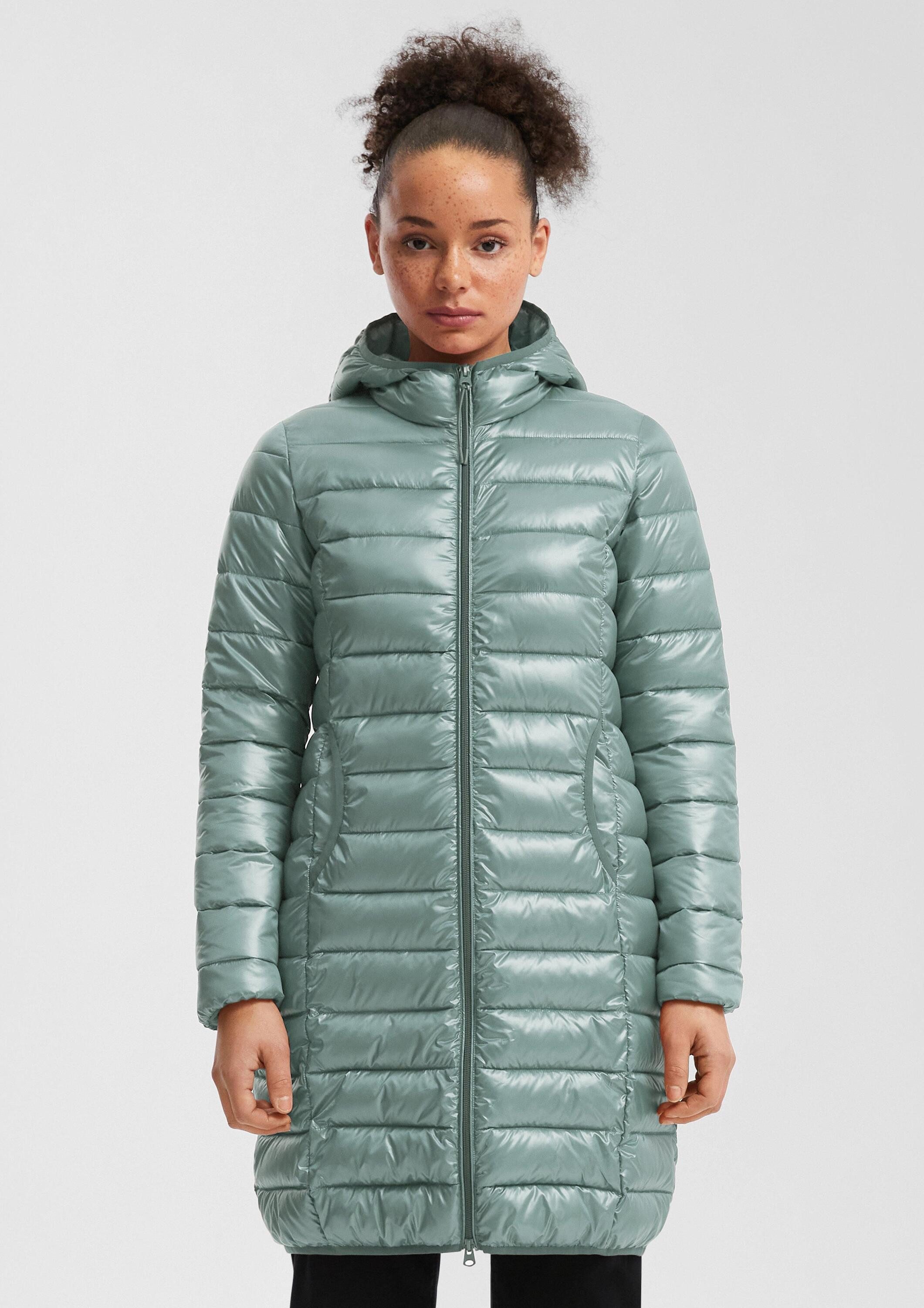 QS T-Shirt Outdoor-Mantel Leicht wattierter Steppmantel mit Kapuze günstig online kaufen