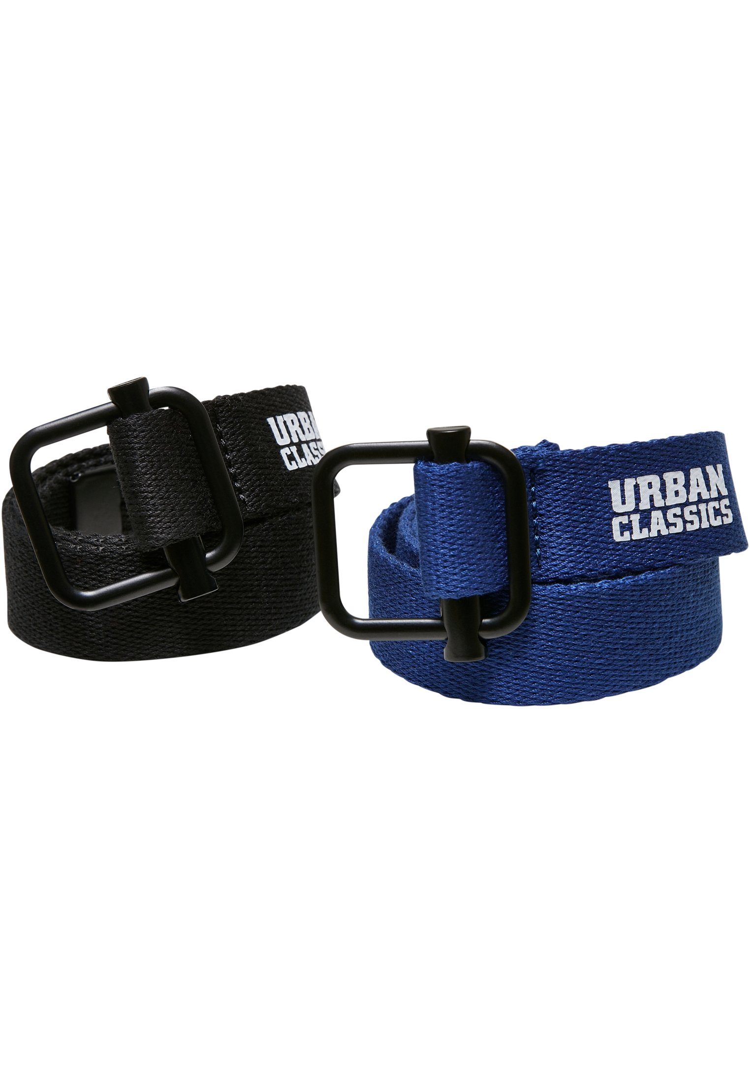 URBAN CLASSICS Hüftgürtel Accessoires Industrial Canvas Belt Kids 2-Pack black-blue