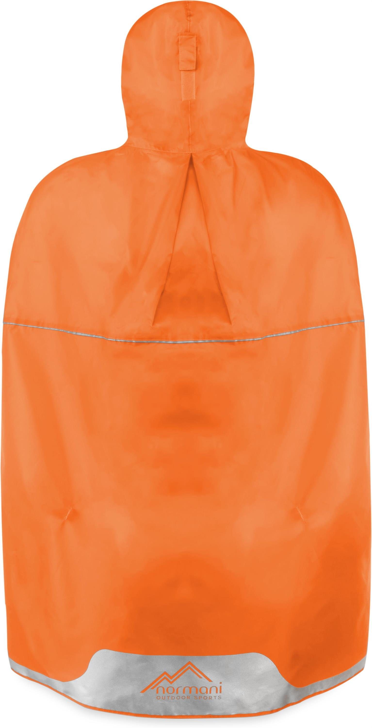 normani Regenponcho Kinder Regenponcho Cherrapunji Kids Wasserdichter Regencape mit Kapuze und Reflektor - Jungen und Mädchen