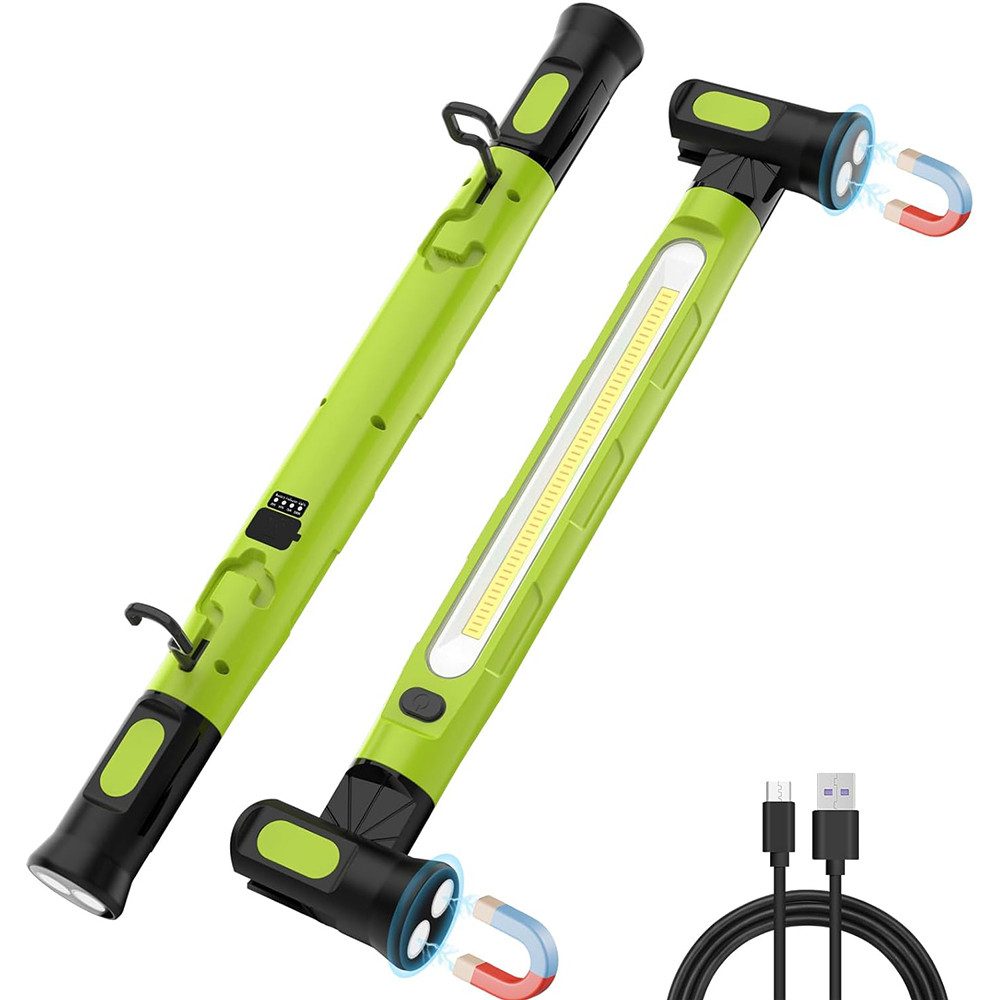 AFKSMILE LED Arbeitsleuchte LED Arbeitsleuchte mit Magnet & Haken, Werkstattlampe 3000LM, IP54 Wasserdicht für Auto-Reparatur, Camping, Baustelle, Garage