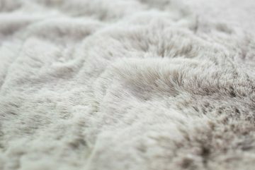 Hochflor-Teppich Teppich Kunstfellteppich Hochflor Faux Fur Hasenfell uni Farbe beige, Teppich-Traum, rechteckig, Höhe: 30 mm