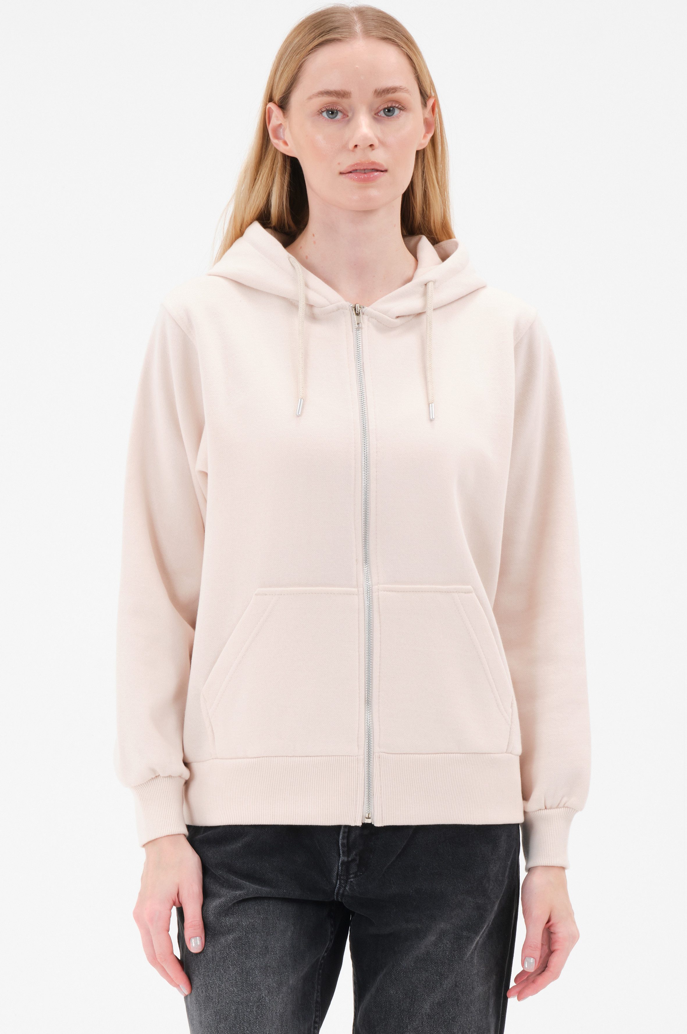 Smith & Solo Kapuzenpullover Damen - Sweatshirt mit Reißverschluss Zipper Hoodie Kapuzensweatjacke