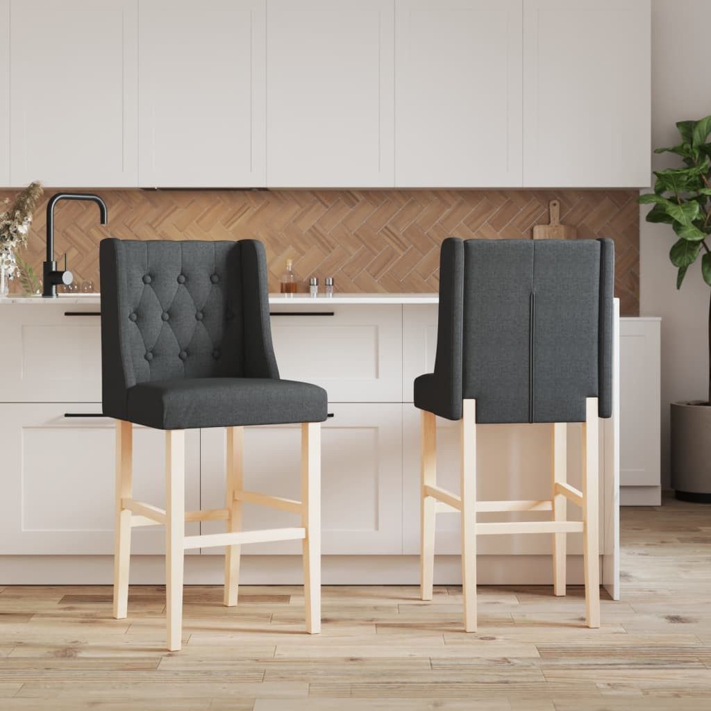 vidaXL Barhocker Barstühle 2 Stk. Massivholz günstig online kaufen