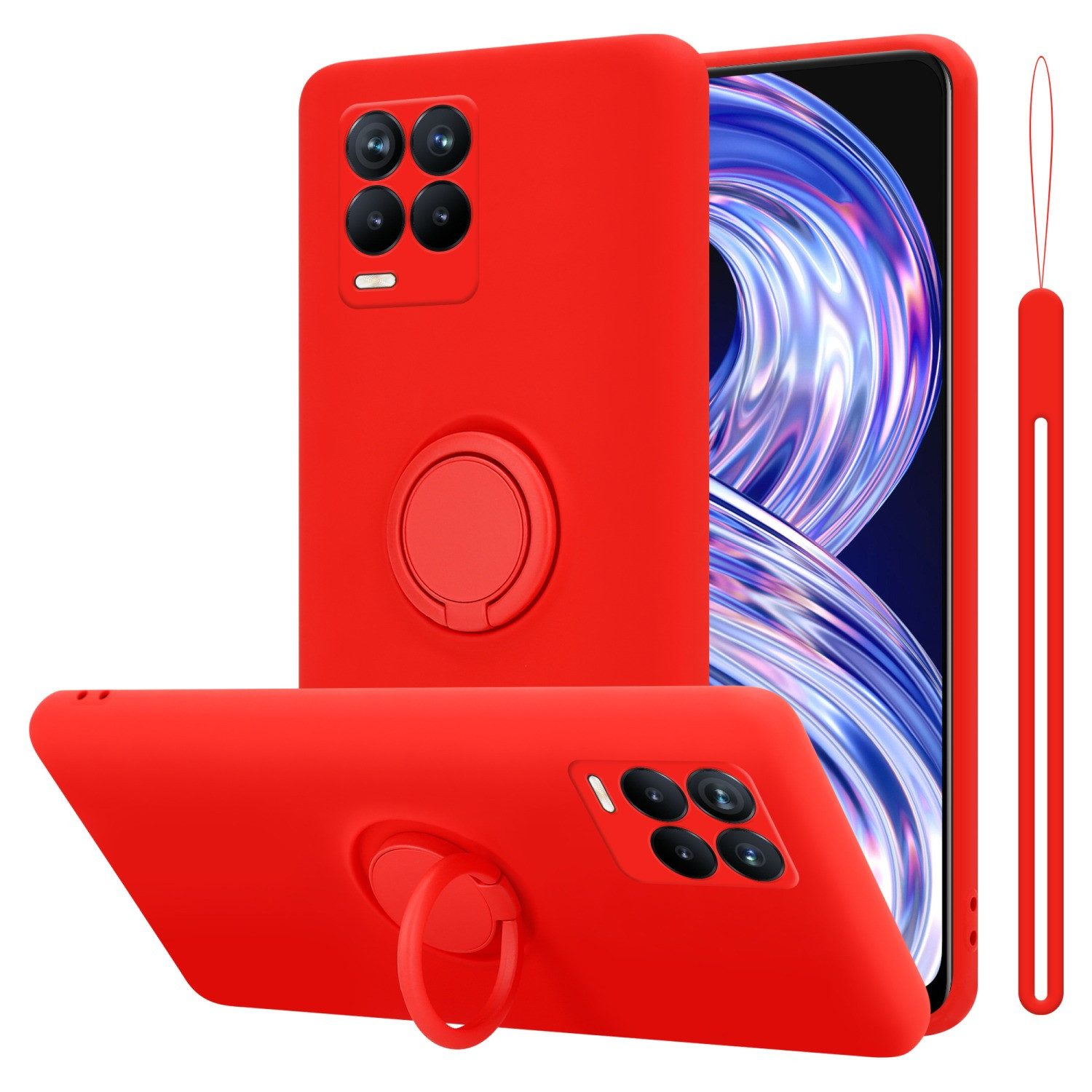 Cadorabo Handyhülle für Realme 8 4G / 8 PRO Hülle Realme 8 4G / 8 PRO, Robustes Hard Case - Handy Schutzhülle - Hülle - Back Cover Bumper
