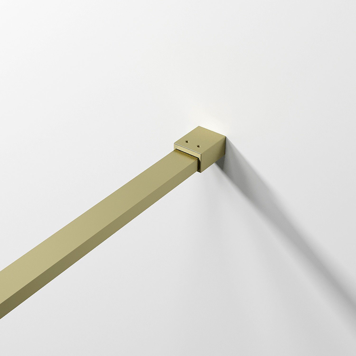 AQUABATOS Walk-in-Dusche Walk in Dusche Duschwand Glas Trennwand Duschabtrennung Duschkabine, 8 mm Einscheibensicherheitsglas, Goldenes Profil