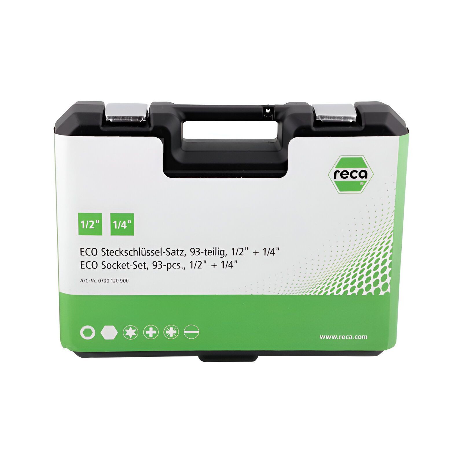 RECA NORM GmbH Werkzeugset RECA Steckschlüsselsatz Set 93tlg Steckschlüssel-Satz Ratschenkoffer
