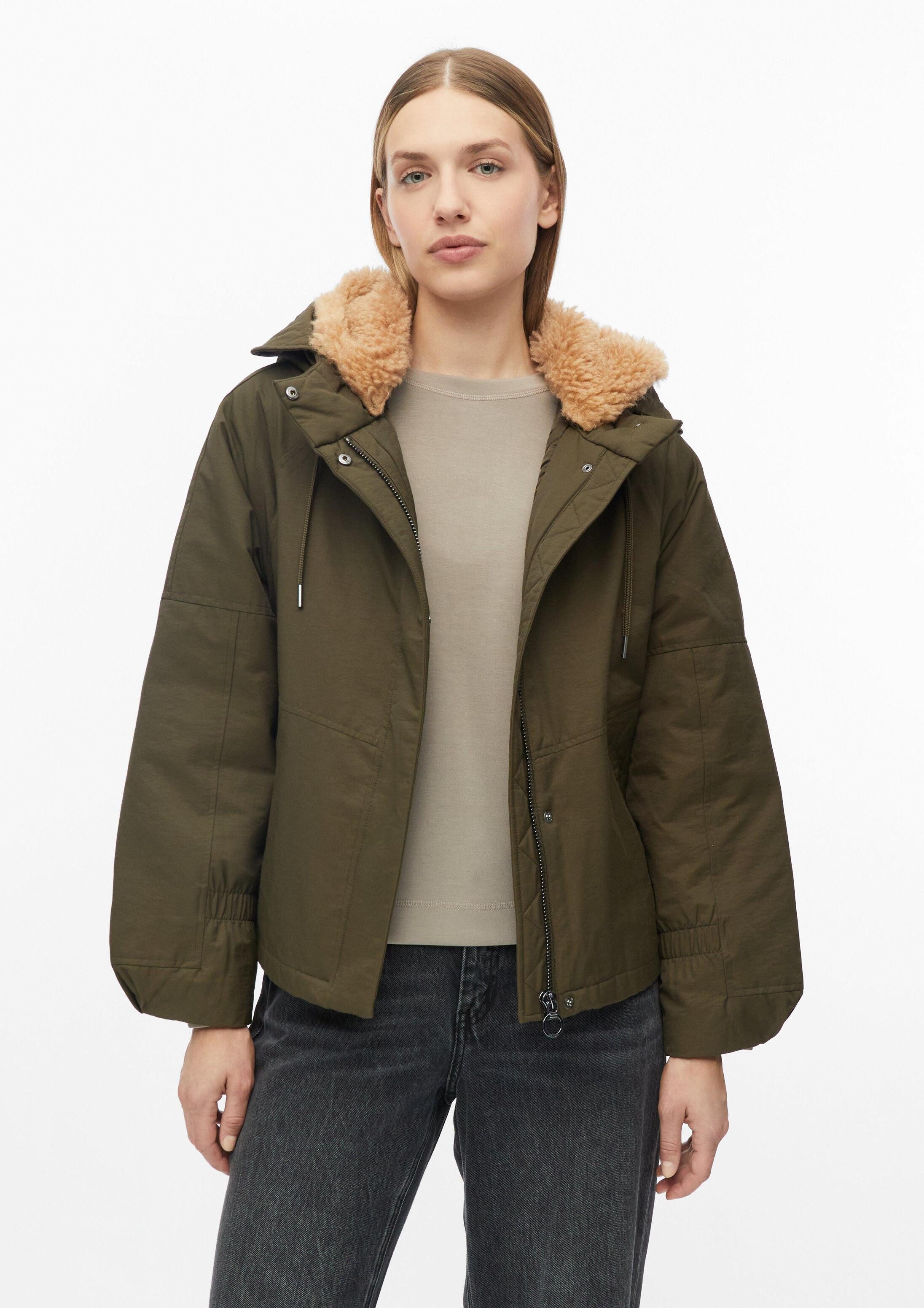s.Oliver Winterjacke Outdoor-Jacke Parka abnehmbarem Webpelzbesatz
