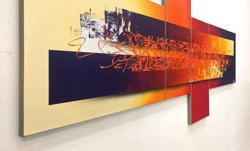 WandbilderXXL Gemälde Endless Sundown 200 x 90 cm, Abstraktes Gemälde, handgemaltes Unikat
