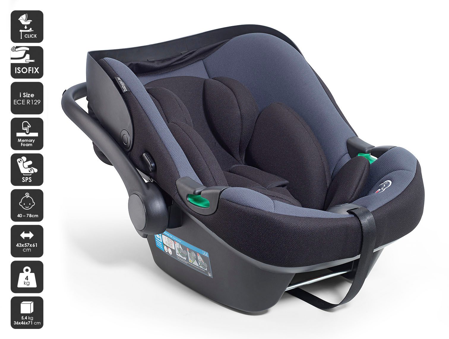 BabyGo Babyschale Travel XP Isize, ab: 40 cm, bis: 87 cm