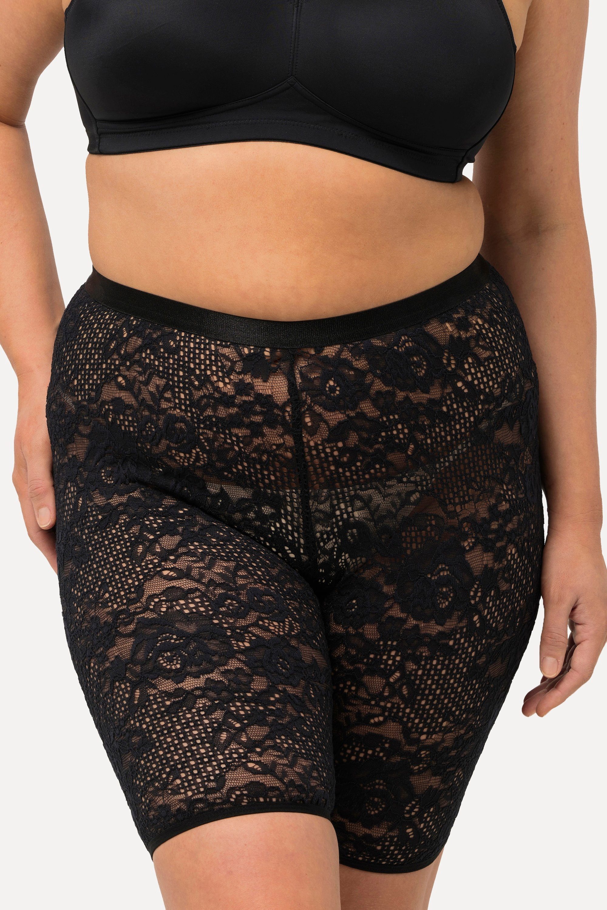Ulla Popken Feinstrumpfhose Strumpf-Radler Vollspitze transparent günstig online kaufen