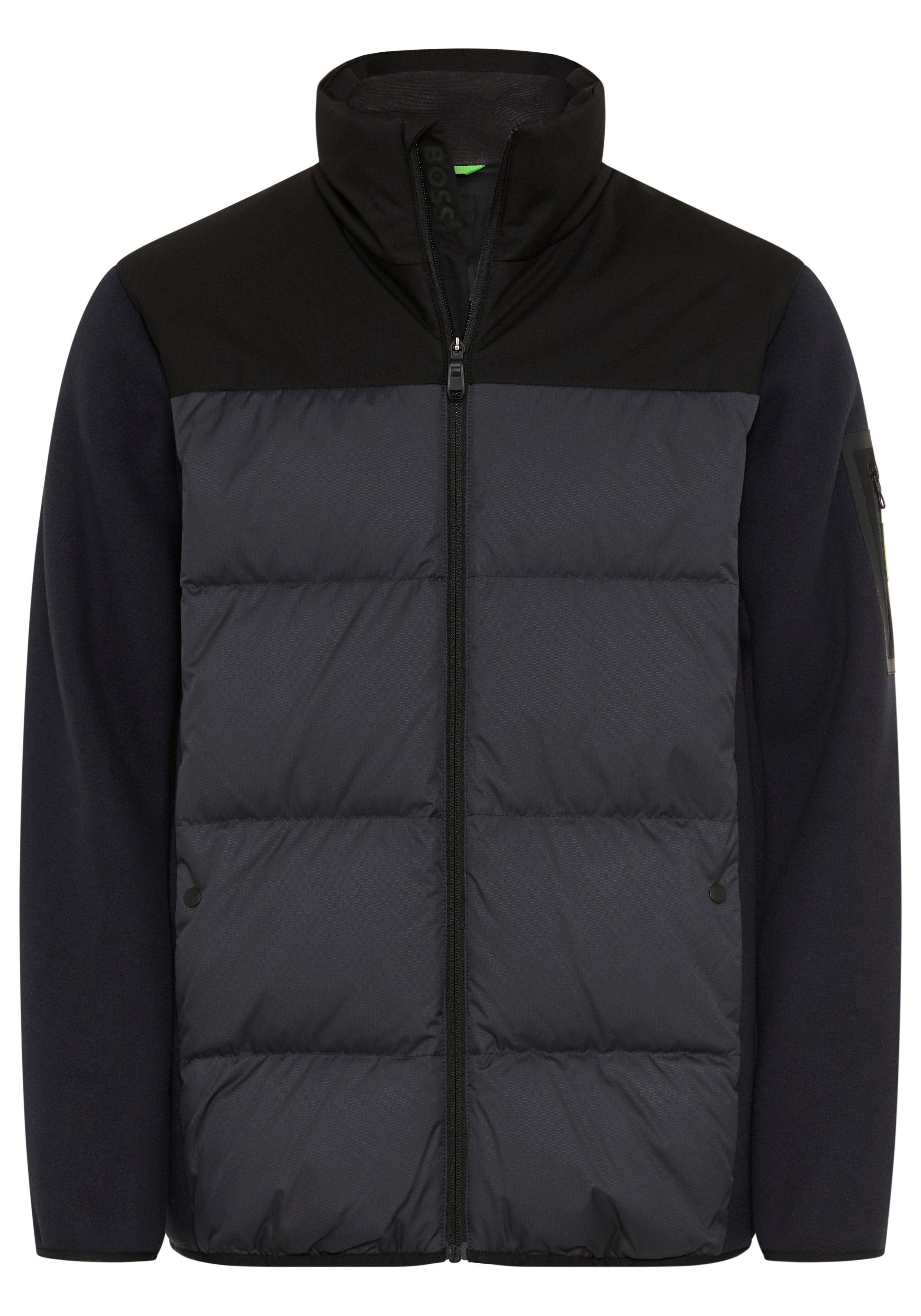 BOSS GREEN Steppjacke OW_Block-X_HY mit Teddy-Fleece an Ärmeln, Rückenpartie und Seitenbereichen