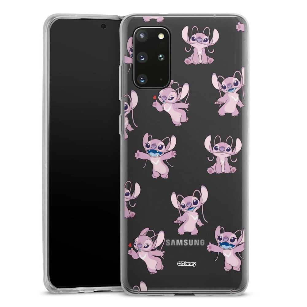 DeinDesign Handyhülle Lilo & Stitch Engel Disney Angel Faces Pattern Transparent, Samsung Galaxy S20 Plus Silikon Hülle Bumper Case Handy Schutzhülle