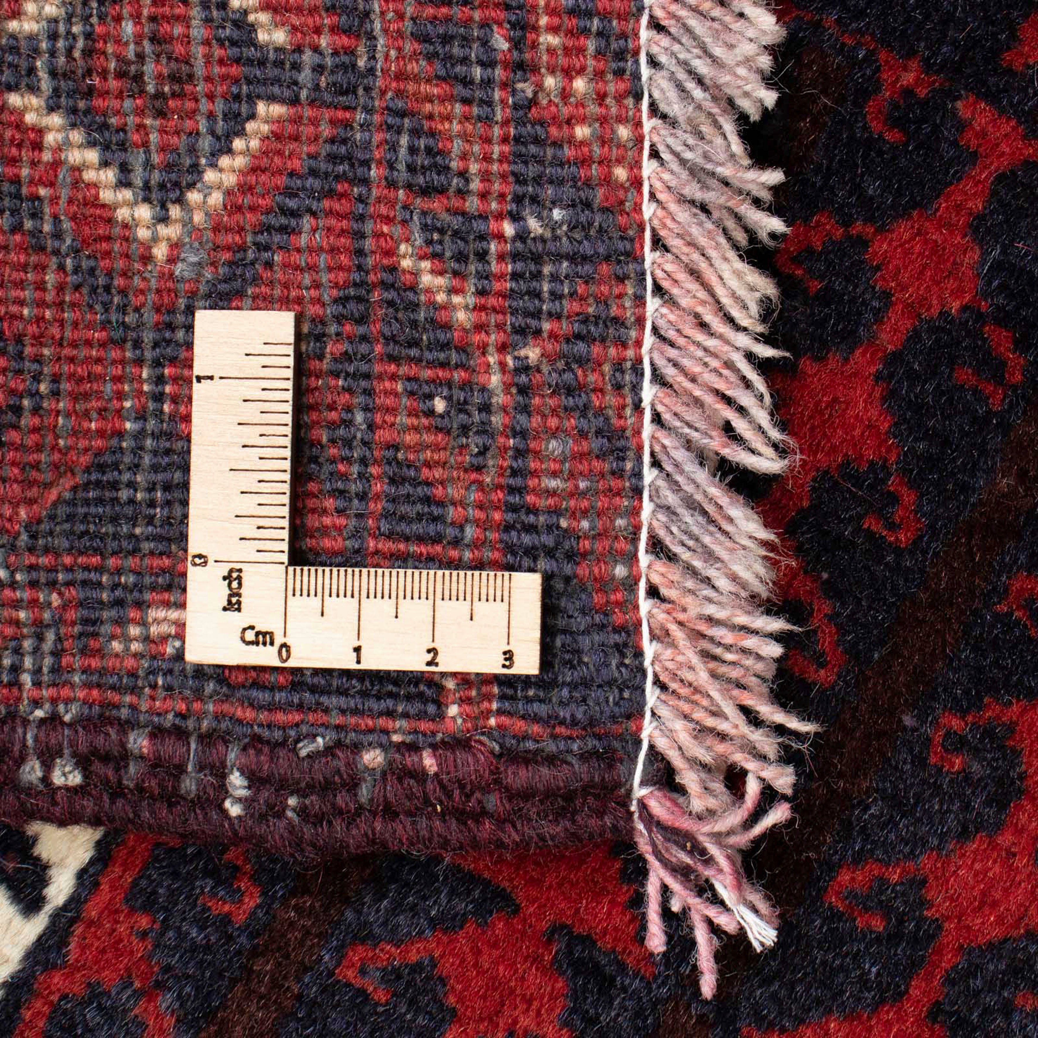Orientteppich Belutsch Wohnzimmer, x rot, Handgeknüpft, Höhe: mm, 8 morgenland, 147 83 mit rechteckig, Zertifikat - Einzelstück - cm