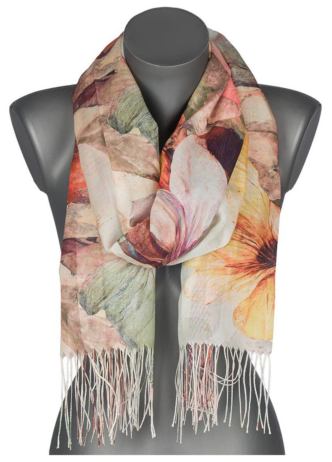 chic4home Schal Color Flow, (1-St. 1-teilig), sommerlicher Damen Schal mit buntem Muster