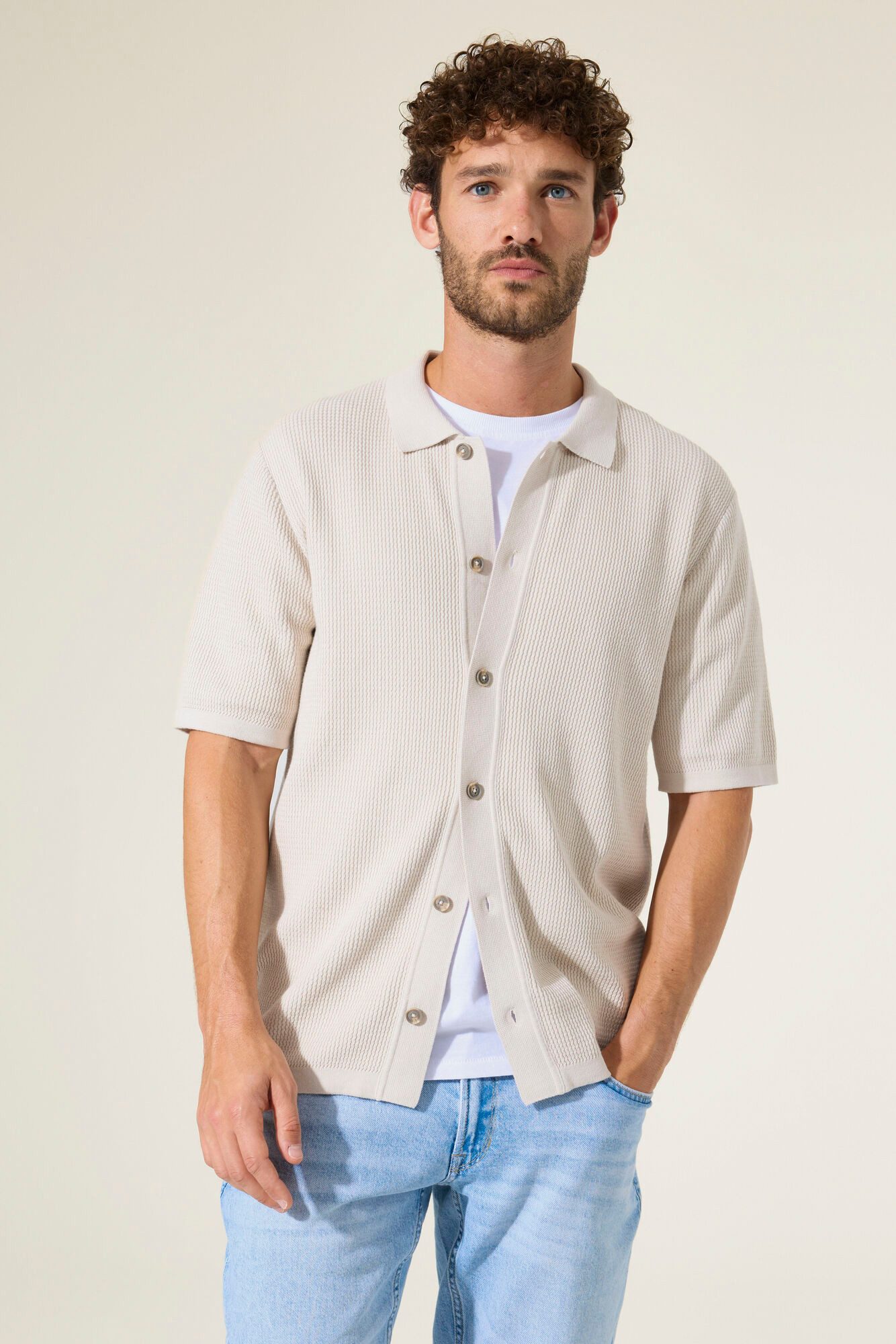 Garcia Poloshirt Garcia Herren Polo durchgeknöpft (1-tlg)