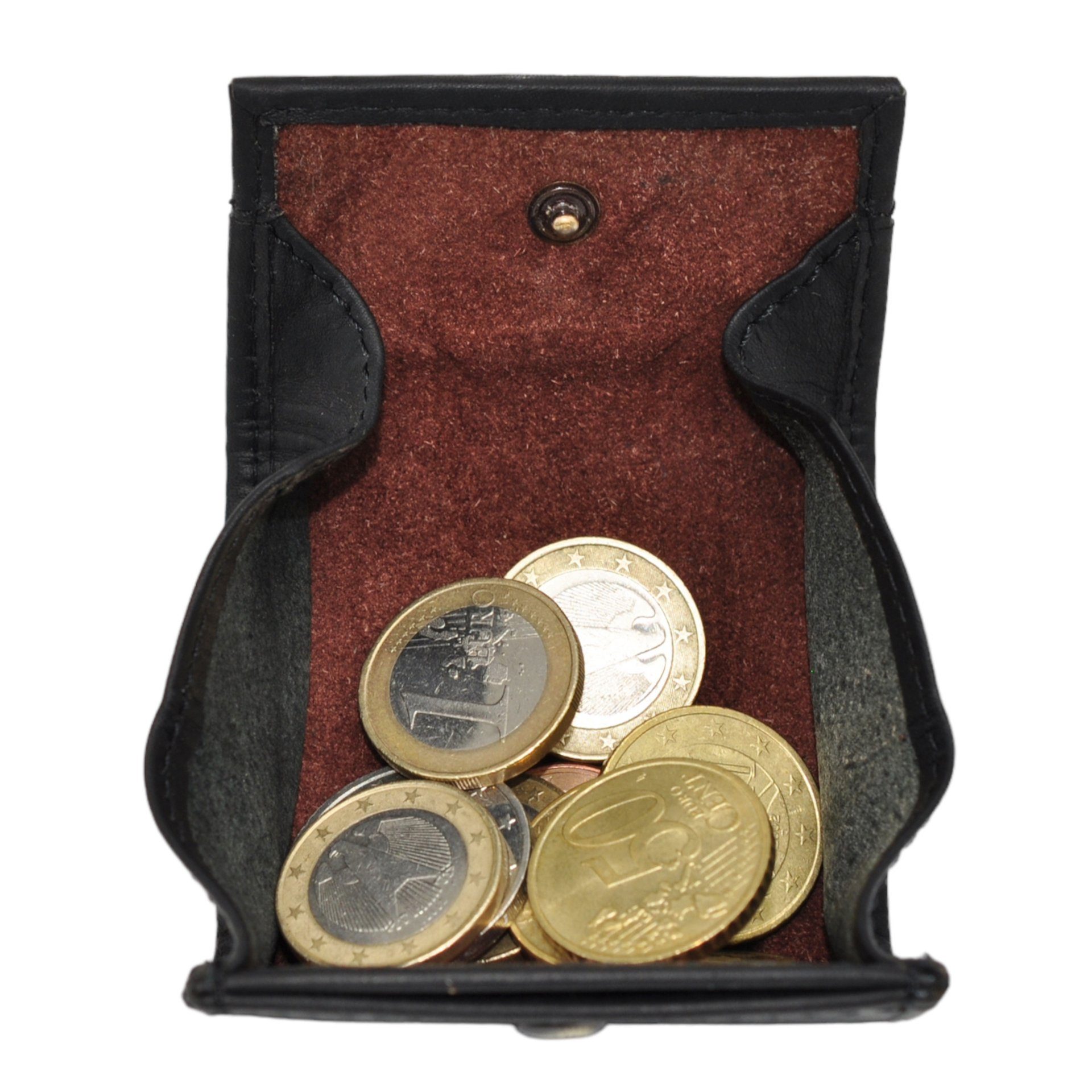 Münzen Minibörse Münzfach Geldbörse Benthill Schlanke Geldbörse, Leder Slim Wallet Münzbörse Schwarz Mini