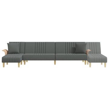 vidaXL Sofa Schlafsofa in L-Form Dunkelgrau 279x140x70 cm Stoff