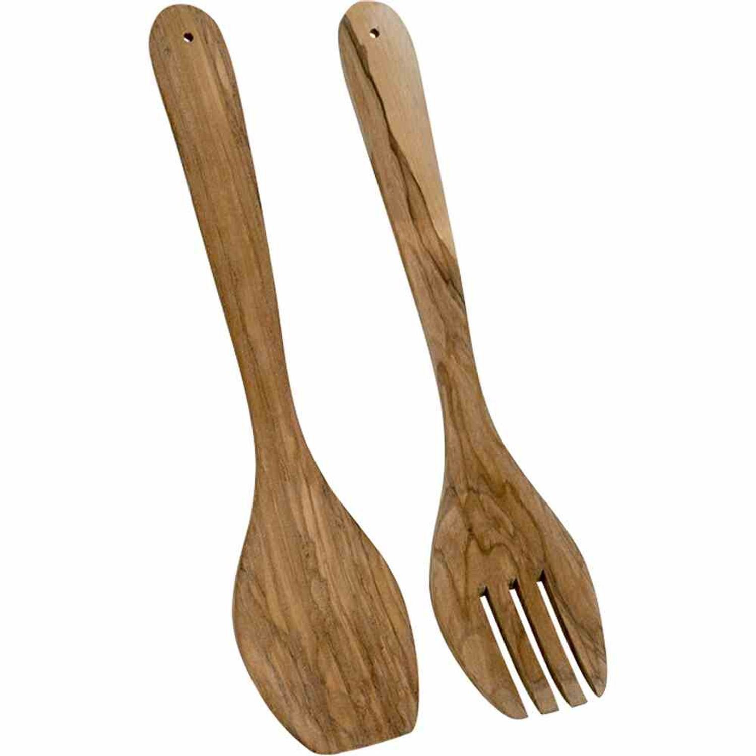 Metaltex Salatbesteck Salatbesteck 30 cm aus Olivenholz