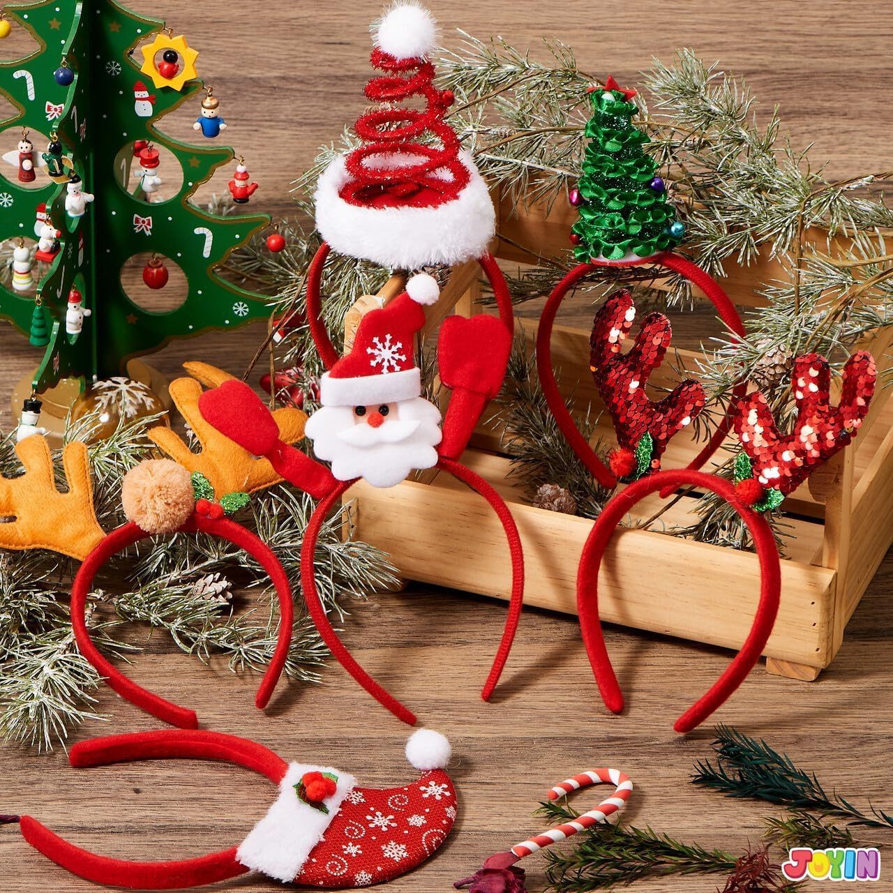 JOYIN Kostüm JOYIN Weihnachts Stirnbänder Kostüm Accessoires 8 Stück