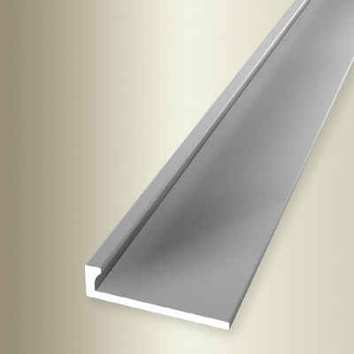PROVISTON Abschlussprofil Aluminium, 21 x 2500 mm, Silber, Einfass- & Abschlussprofile
