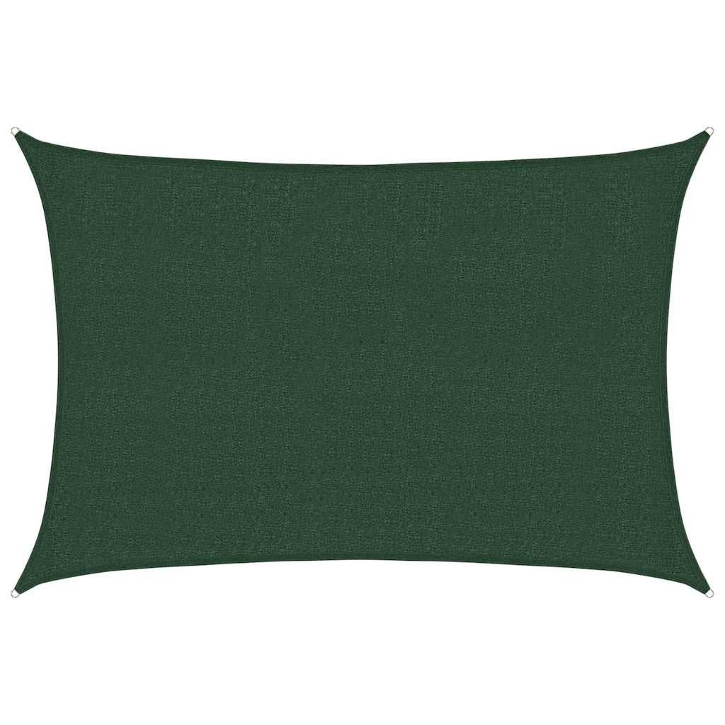 vidaXL Sonnensegel Sonnensegel 160 g/m² Dunkelgrün 2,5x4 m HDPE, (1-tlg)