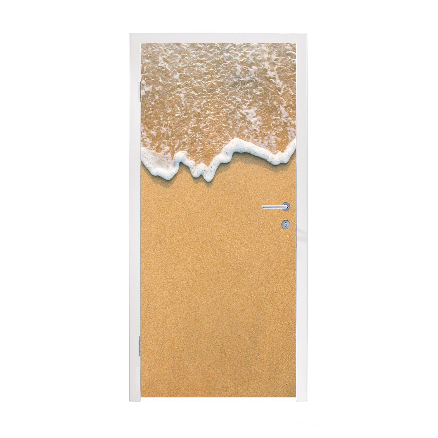MuchoWow Türtapete Strand - Sommer - Meer, Matt, bedruckt, (1 St), Fototapete für Tür, Türaufkleber, 75x205 cm