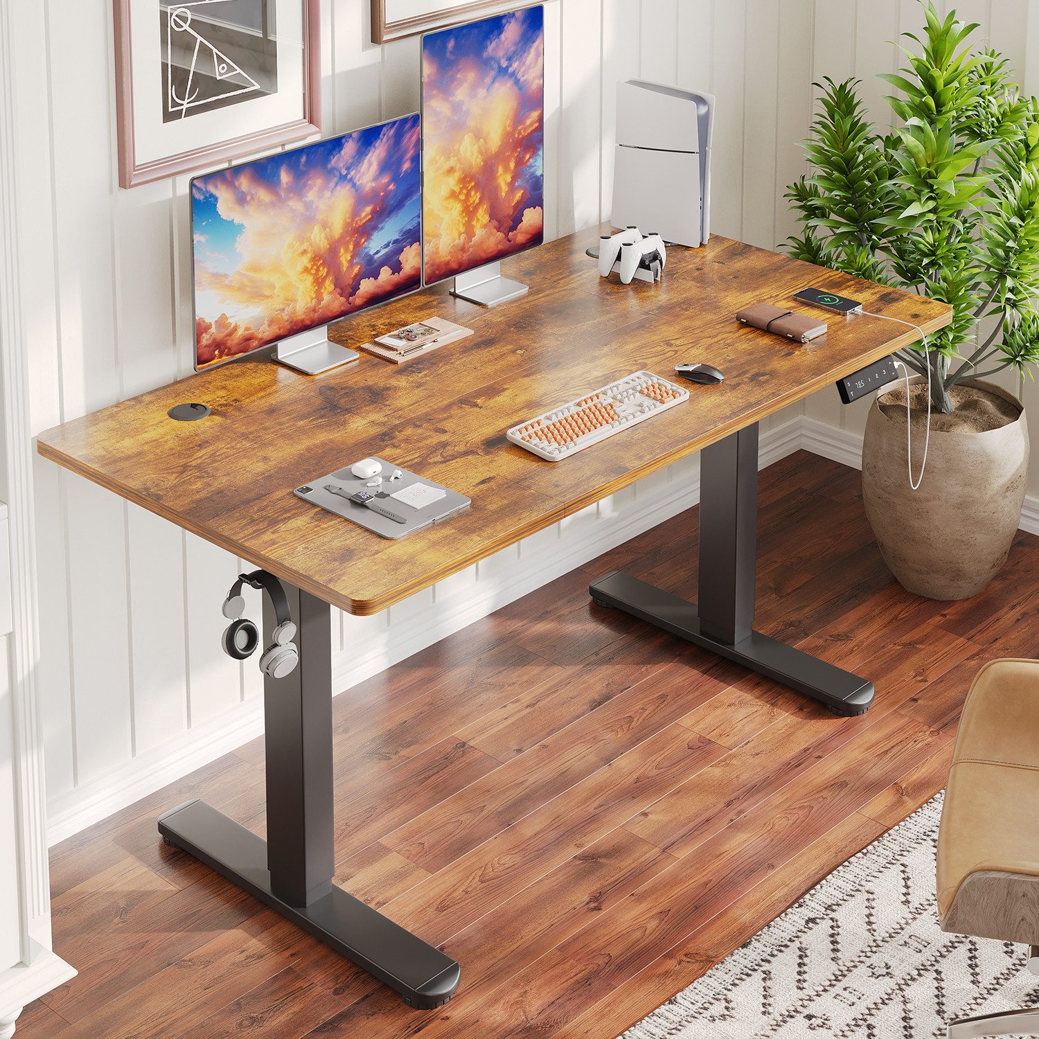 HOMALL Schreibtisch Höhenverstellbarer Schreibtisch mit 3 Höhen-Speicherfun günstig online kaufen