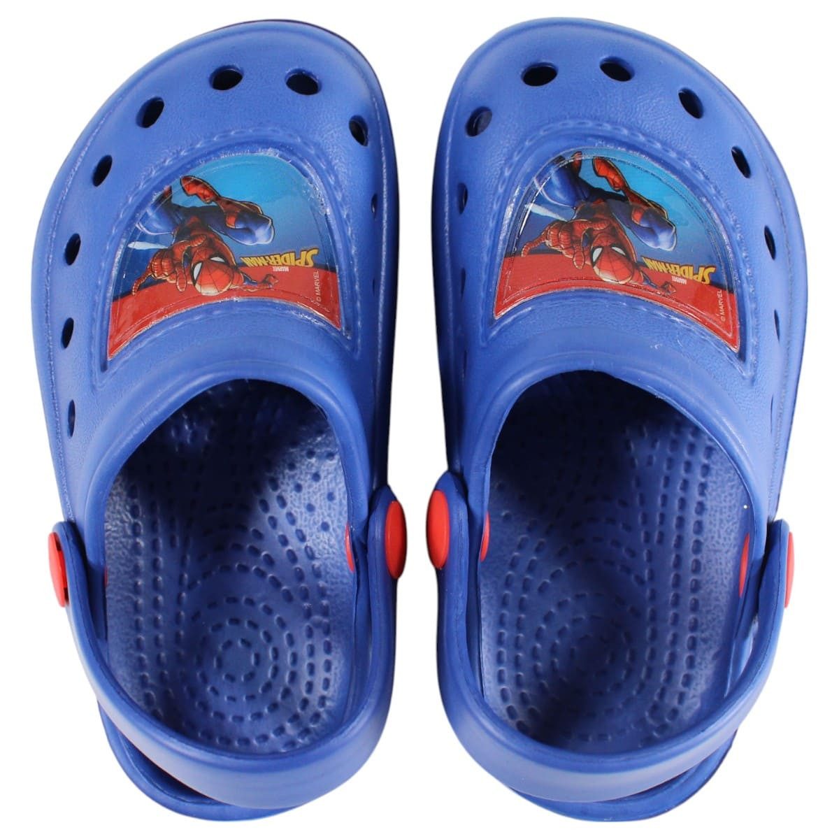 MARVEL Spider-Man Kinder Jungen Clogs Badeschuhe Gr. 22 bis 33 Blau Clog