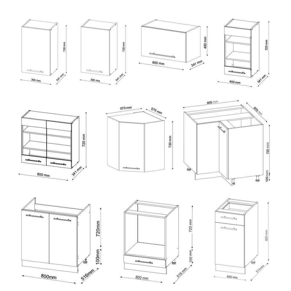 Vicco Winkelküche Fame-Line, Weiß Landhaus/Anthrazit, 160x190cm günstig online kaufen