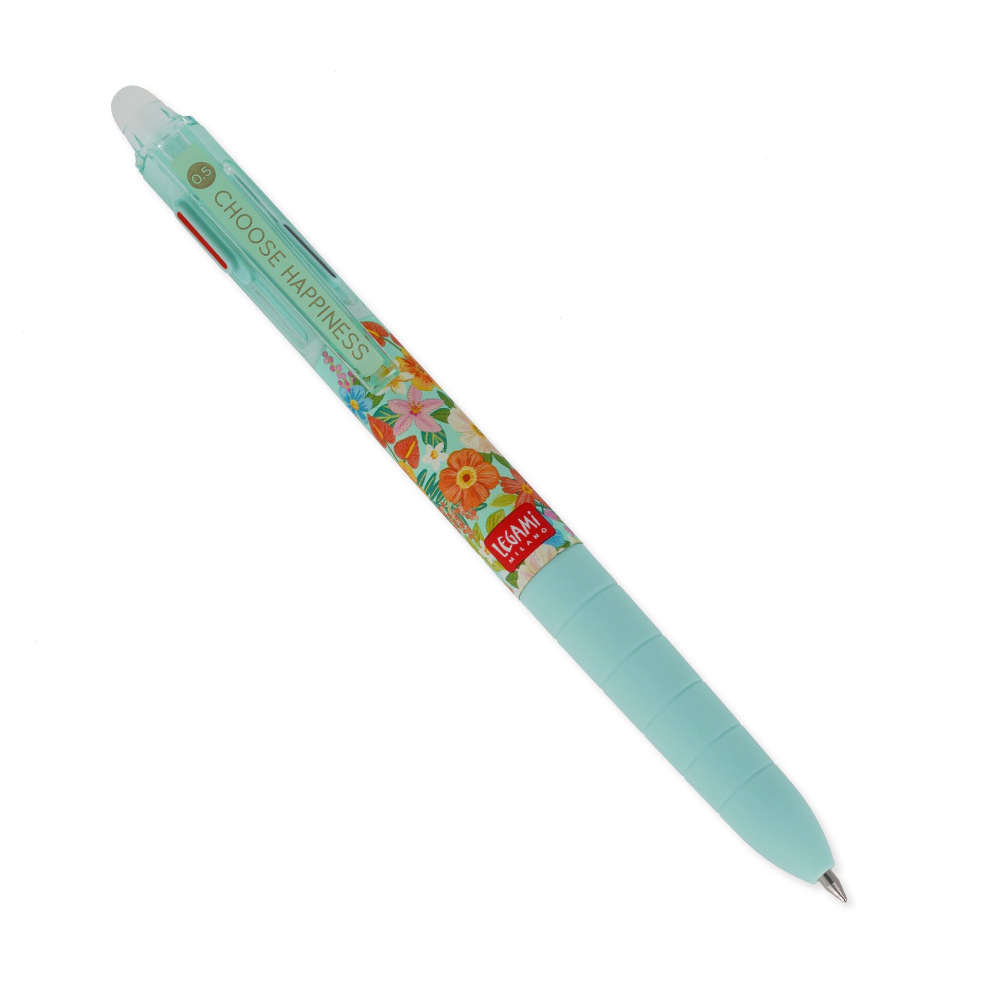 Legami Gelschreiber LEGAMI löschbarer Gel Stift mit 3 Farben FLOWERS Schreibfarbe Schwarz