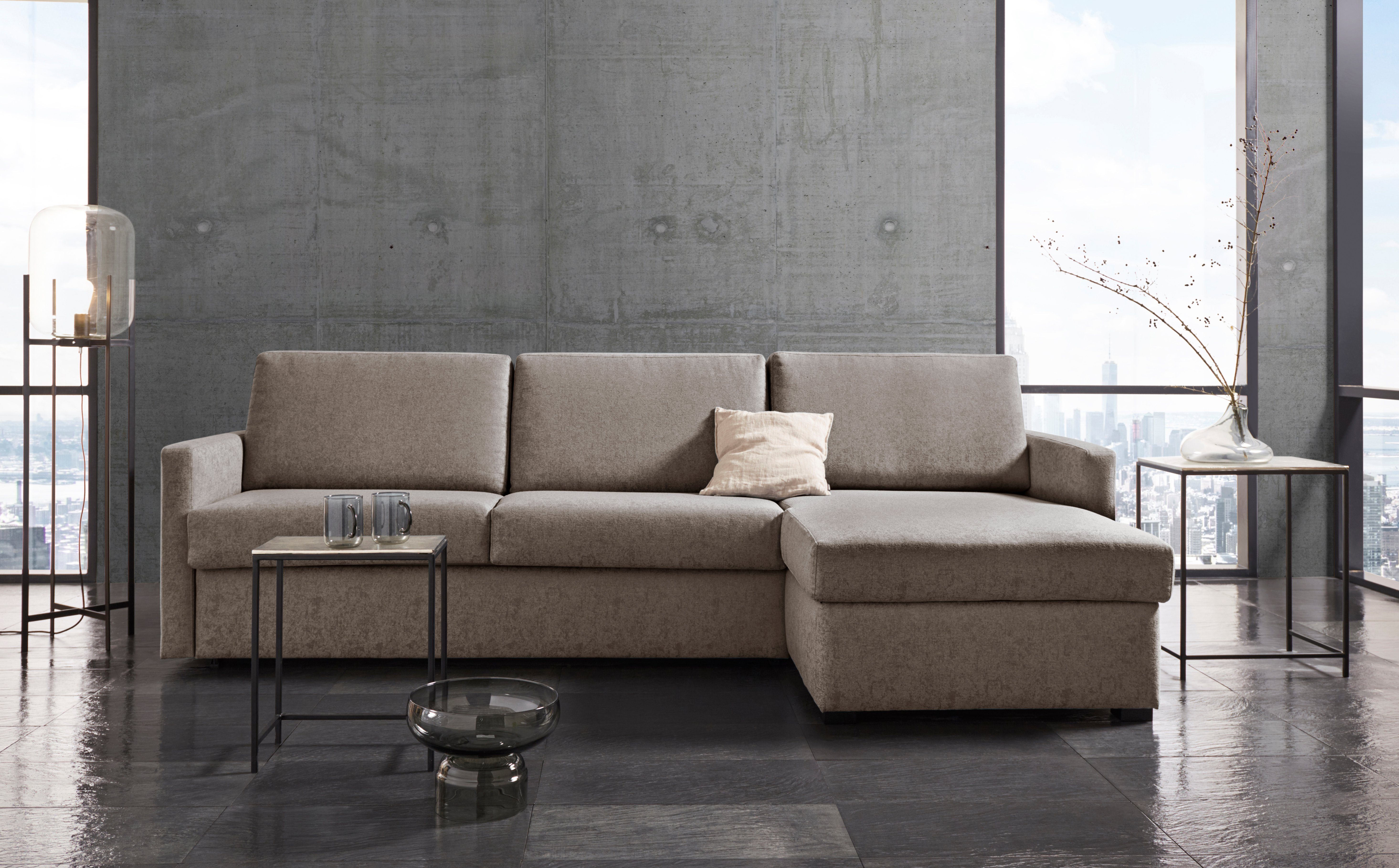Places of Style Schlafsofa GOLDPOINT Ecksofa 264 cm, Liegefläche (140/200cm), L-Form, Bettfunktion, Bonell-Federkernmatratze und Dauerschläfer-Funktion