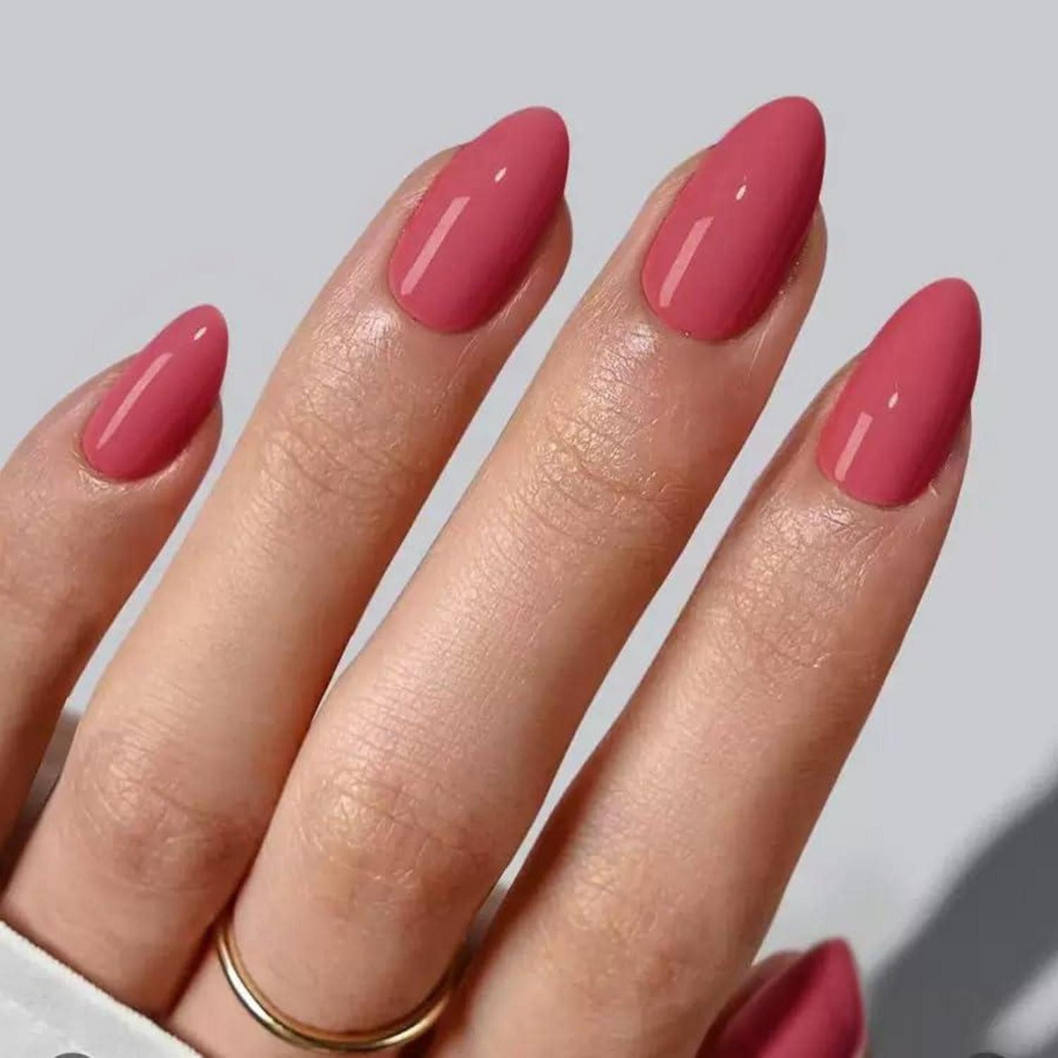 LuxusKollektion Kunstfingernägel Künstliche Nägel Mittel Rot Mandel, 24-tlg.