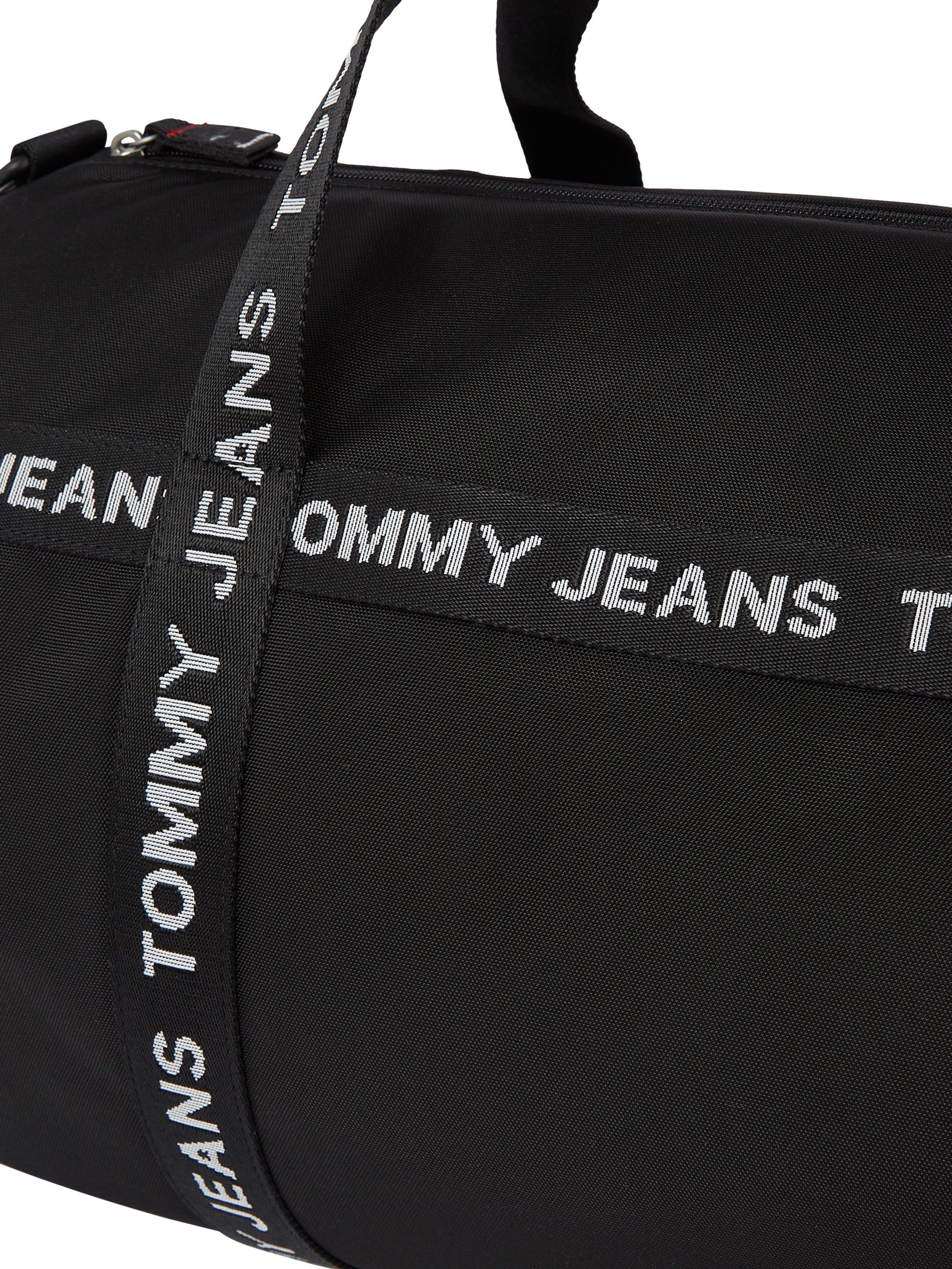 Tommy Jeans Weekender TJM ESSENTIAL schwarz geräumigem DUFFLE, Hauptfach mit