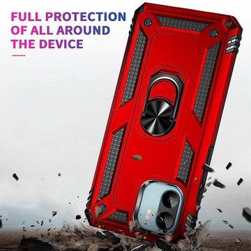 CoolGadget Handyhülle Armor Shield Case für Xiaomi Redmi A1 6,52 Zoll, Outdoor Cover Magnet Ringhalterung Handy Hülle für Redmi A1