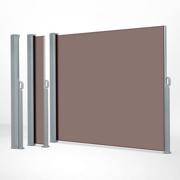 Karat Seitenmarkise für Balkon und Terrasse, Wind- und Sichtschutz In 3 Größen und 4 Farben