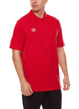 Umbro Rundhalsshirt umbro Club Essential Herren Polohemd bequemes Polo-Shirt UMTM0323-2LT Golf-Shirt Rot