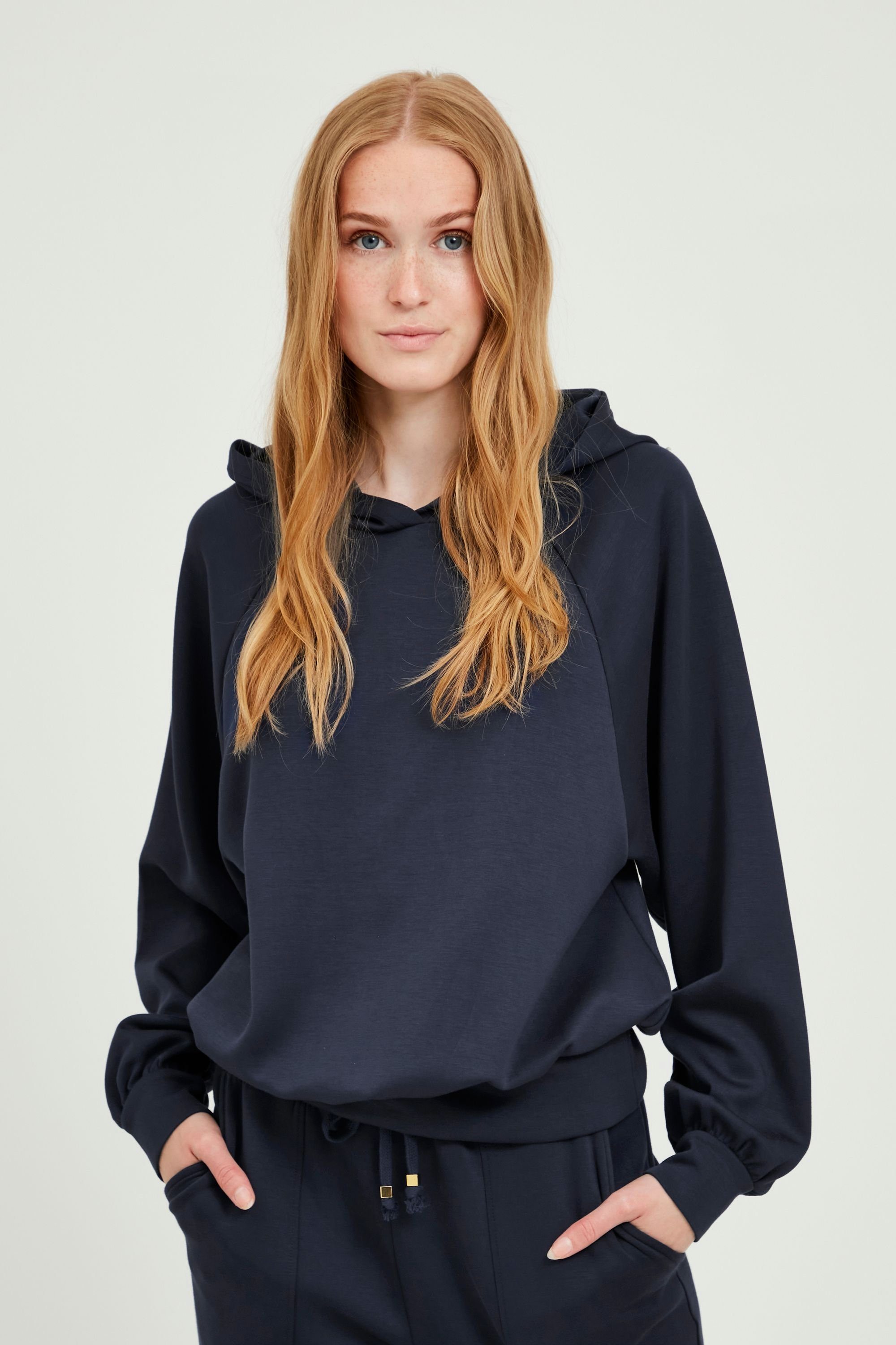 b.young Kapuzensweatshirt BYPUSTI HOODIE 20810280 Kapuzensweater mit breitem Bündchen