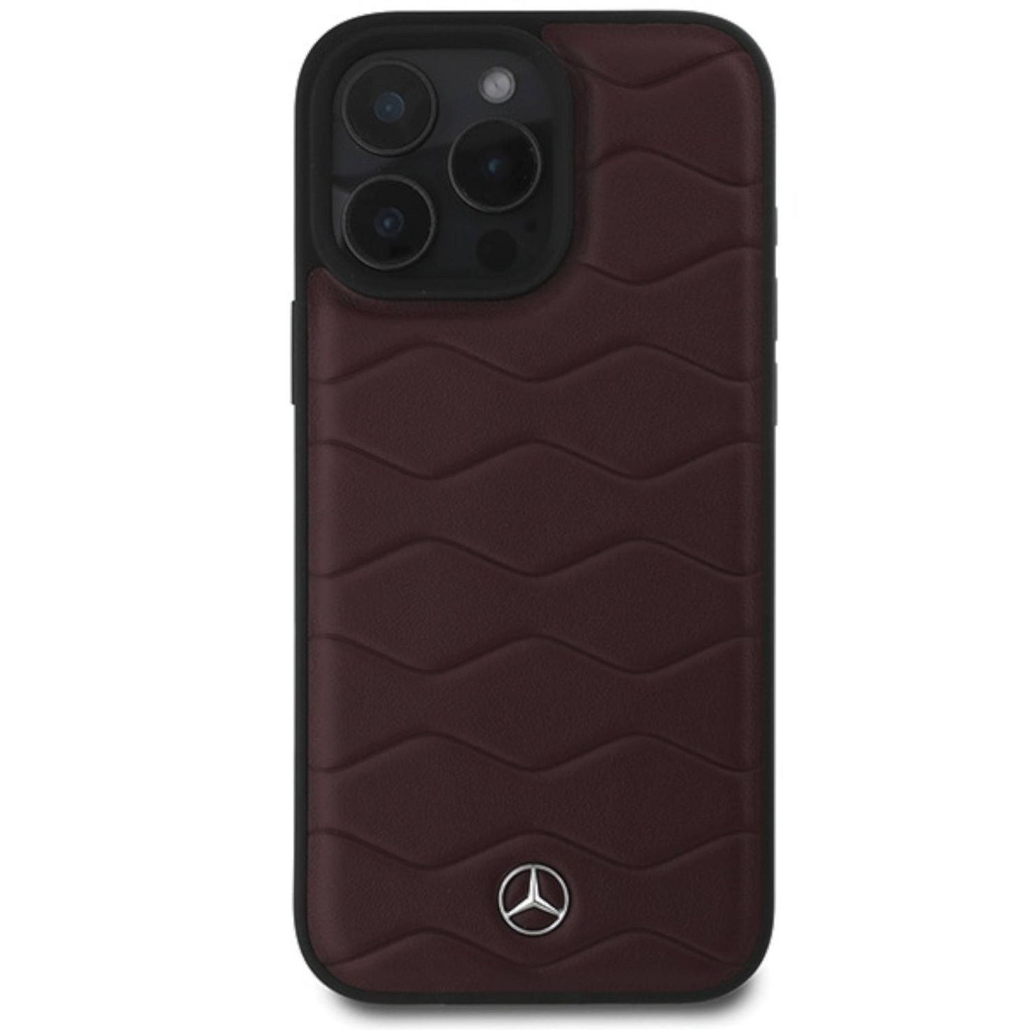 Mercedes Smartphone-Hülle Mercedes Apple iPhone 16 Pro Max Hardcase Schutzhülle Waves Leather